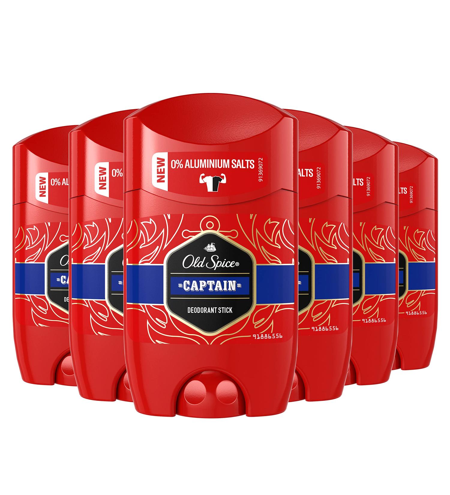  Old Spice Old Spice Captain Men's Deodorant Stick 6 x 50 ml - Buy Online on GoSupps.com