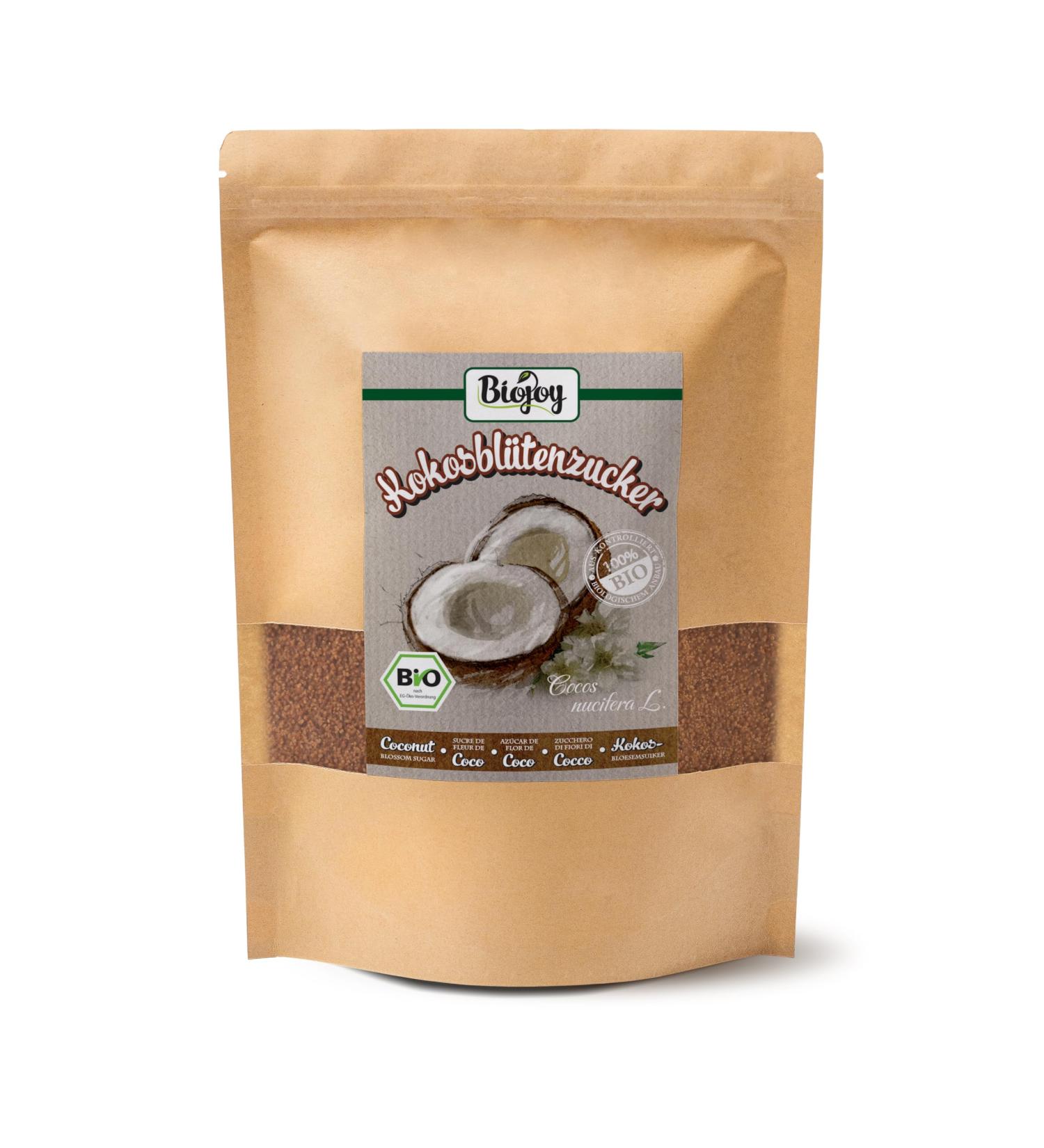 Buy Biojoy ORGANIC Coconut Blossom Sugar 1 kg | Unrefined Coconut Sugar for Healthy Cooking & Baking - Buy Online on GoSupps.com