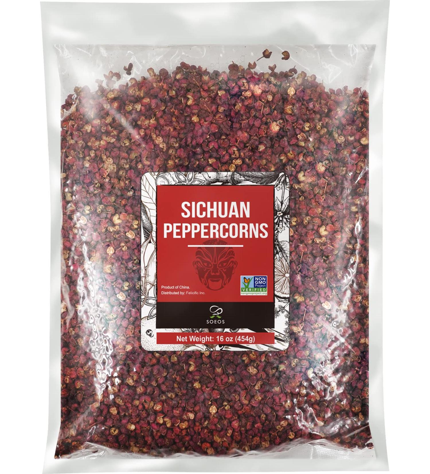 Soeos Authentic Szechuan Peppercorns - 16 oz for Authentic Asian Cooking - Buy Online on GoSupps.com