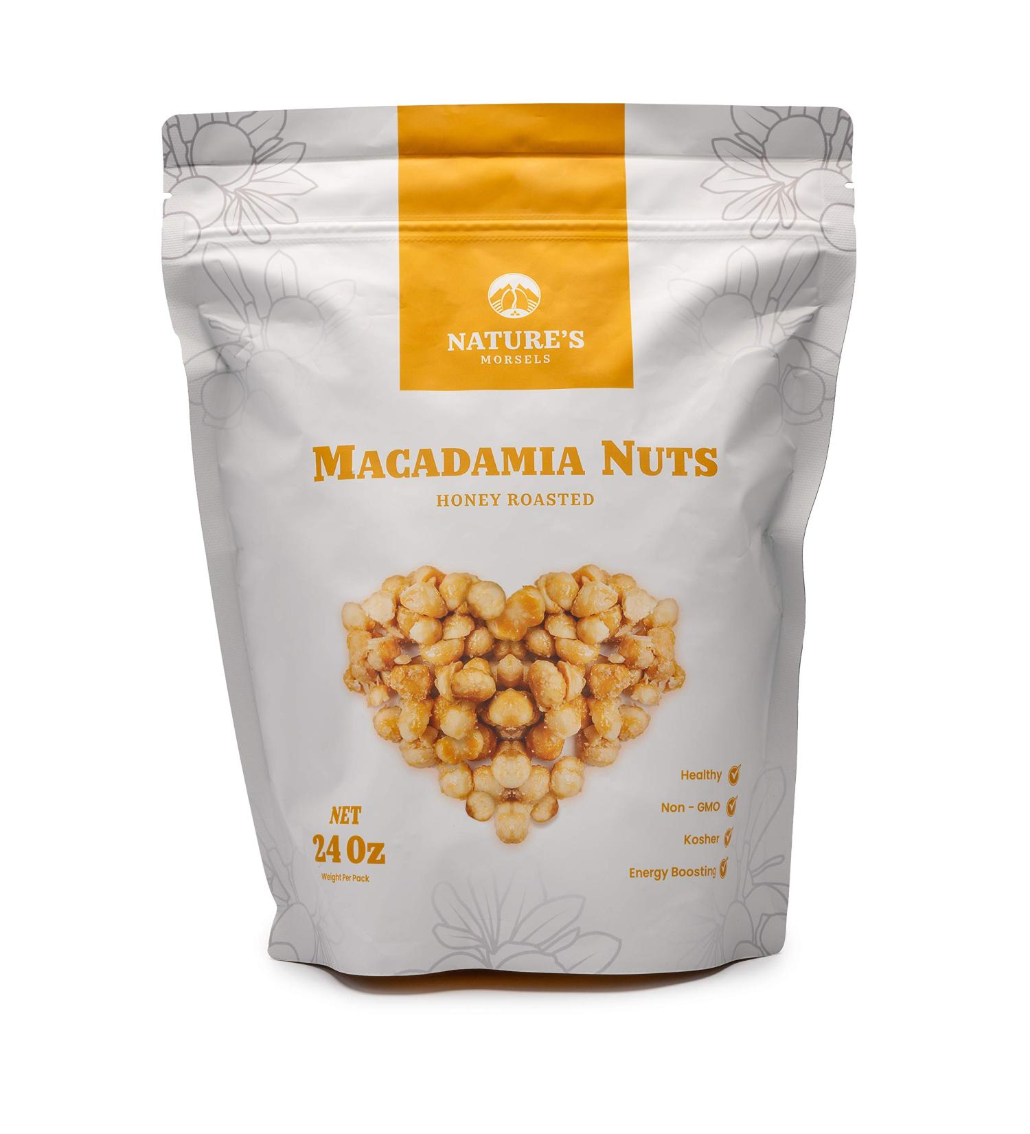 Nature's Morsels Honey Roasted Macadamia Nuts - 24 oz - Buy Online on GoSupps.com
