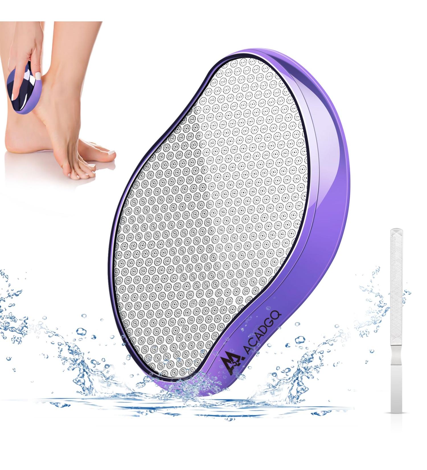 Nano Glass Corneal Remover - 2 in 1 Wet & Dry Corn Plane for Safe & Effective Foot Care - Violet - Buy Online on GoSupps.com