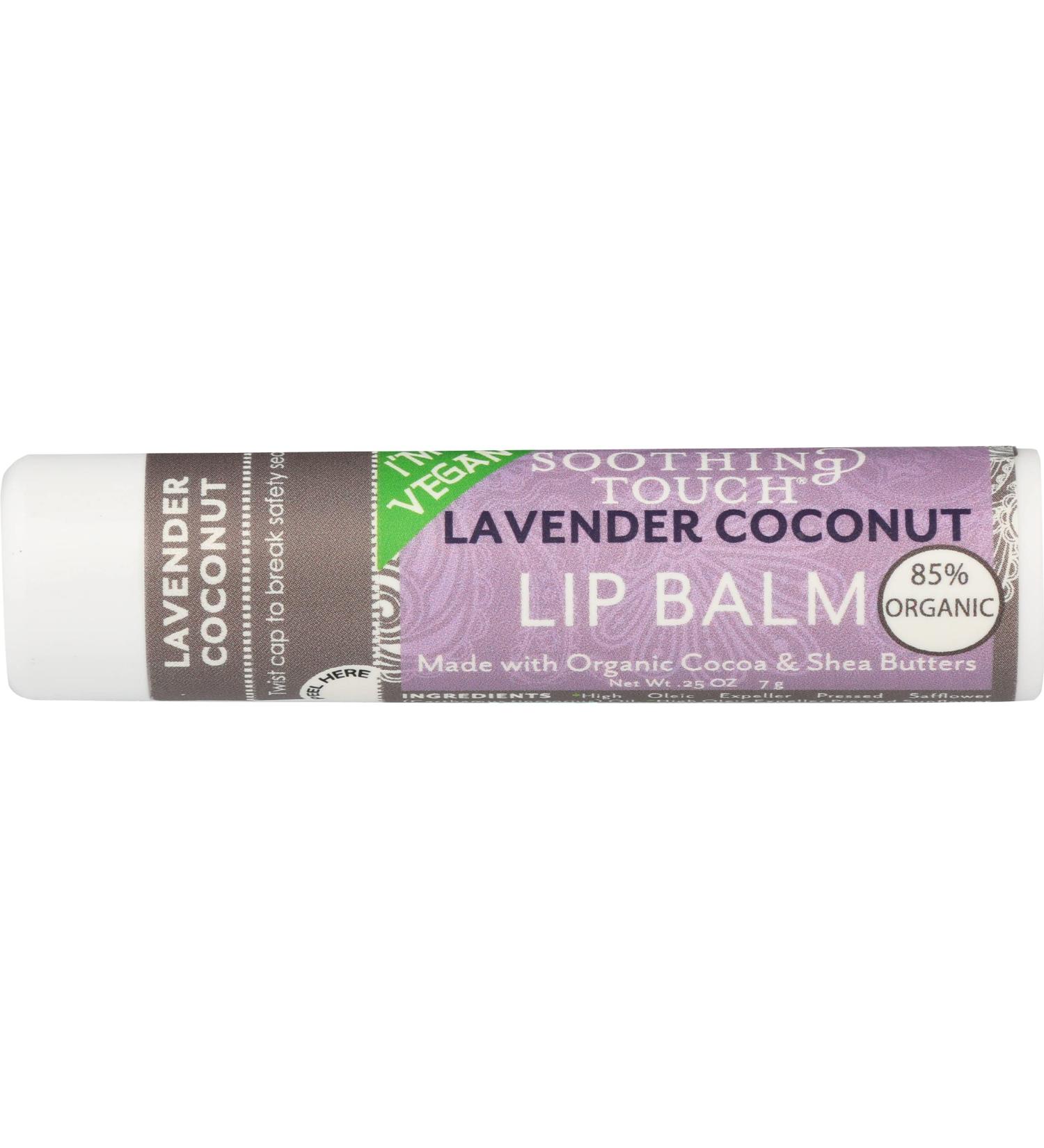 Soothing Touch Lavender Coconut Lip Balm - 0.25 oz | Moisturizing & Natural Care - Buy Online on GoSupps.com