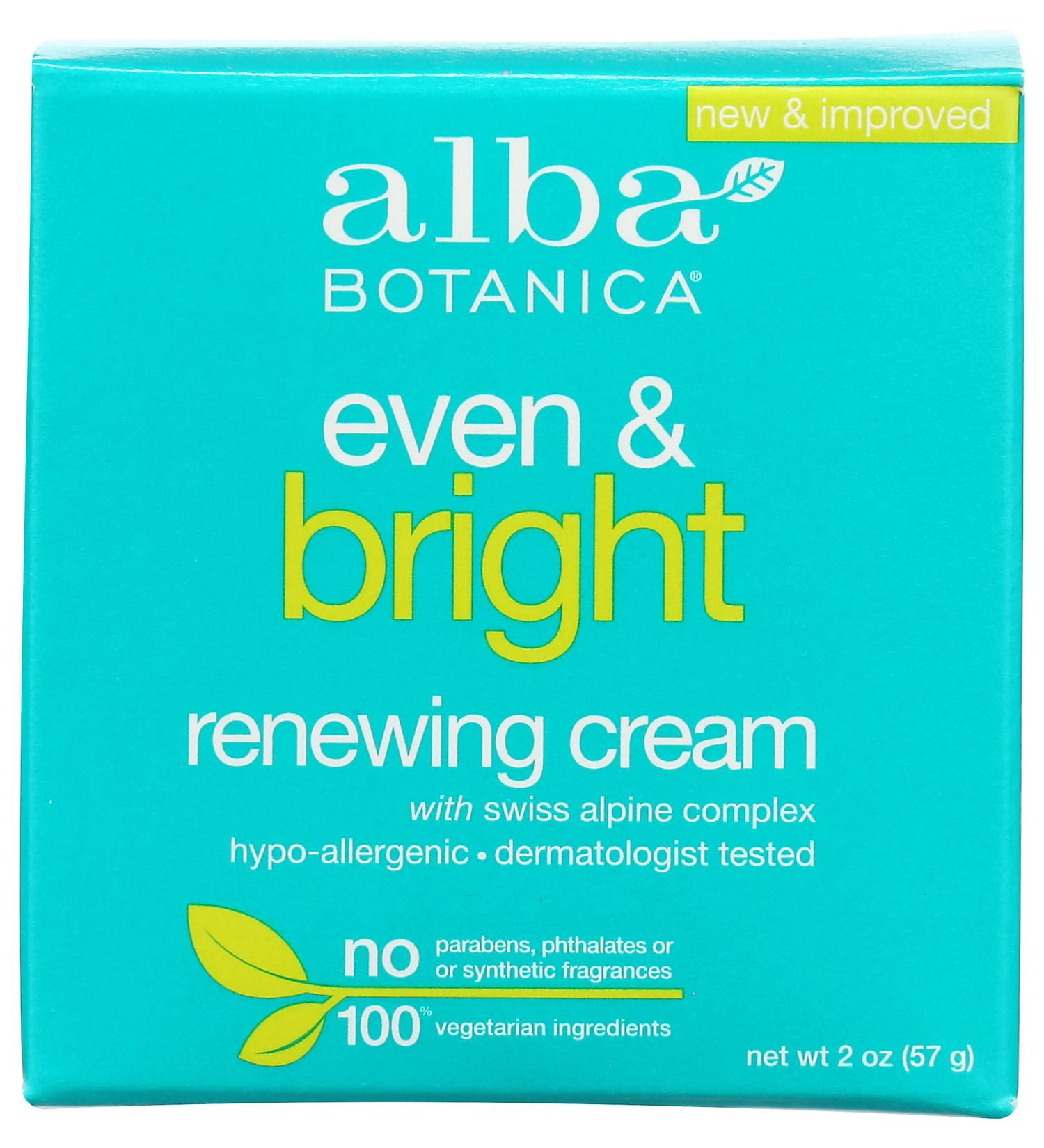 Alba Botanica Even & Bright Renewing Cream - 2oz