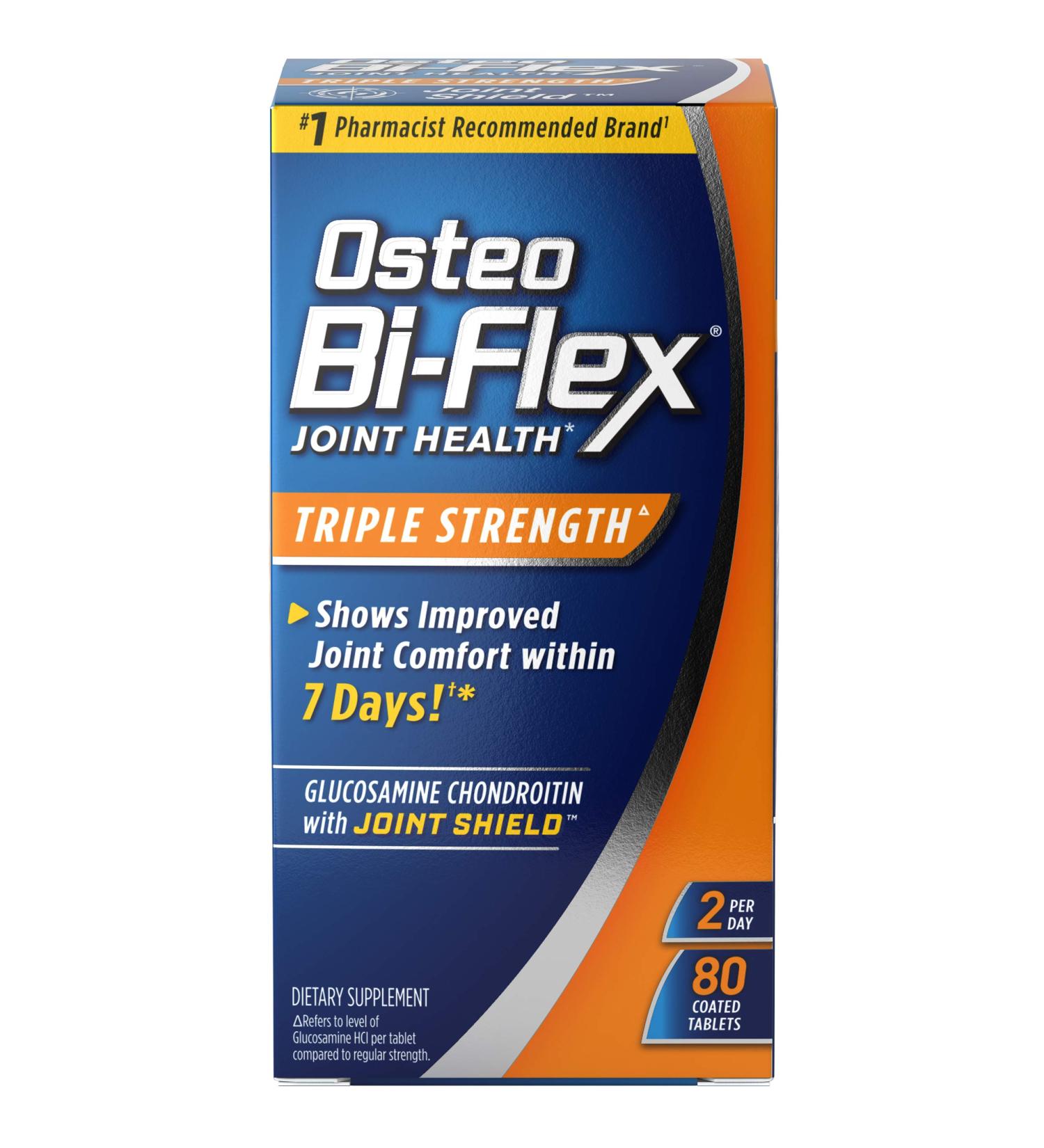 Osteo Bi-Flex Triple Strength Glucosamine Chondroitin Vitamin C 80 Coated Tablets - Joint Health Supplement - Buy Online on GoSupps.com