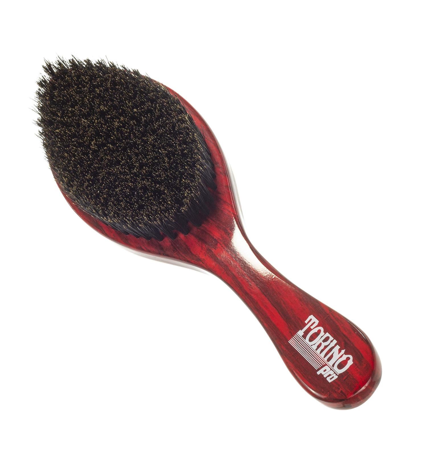 Torino Pro Wave Brush #11 - Medium Soft Curve 100% Boar Bristles for Men - Ideal for Fresh Cuts, Thinning Hair & 360 Waves - Pre-Durag Use - Buy Online on GoSupps.com