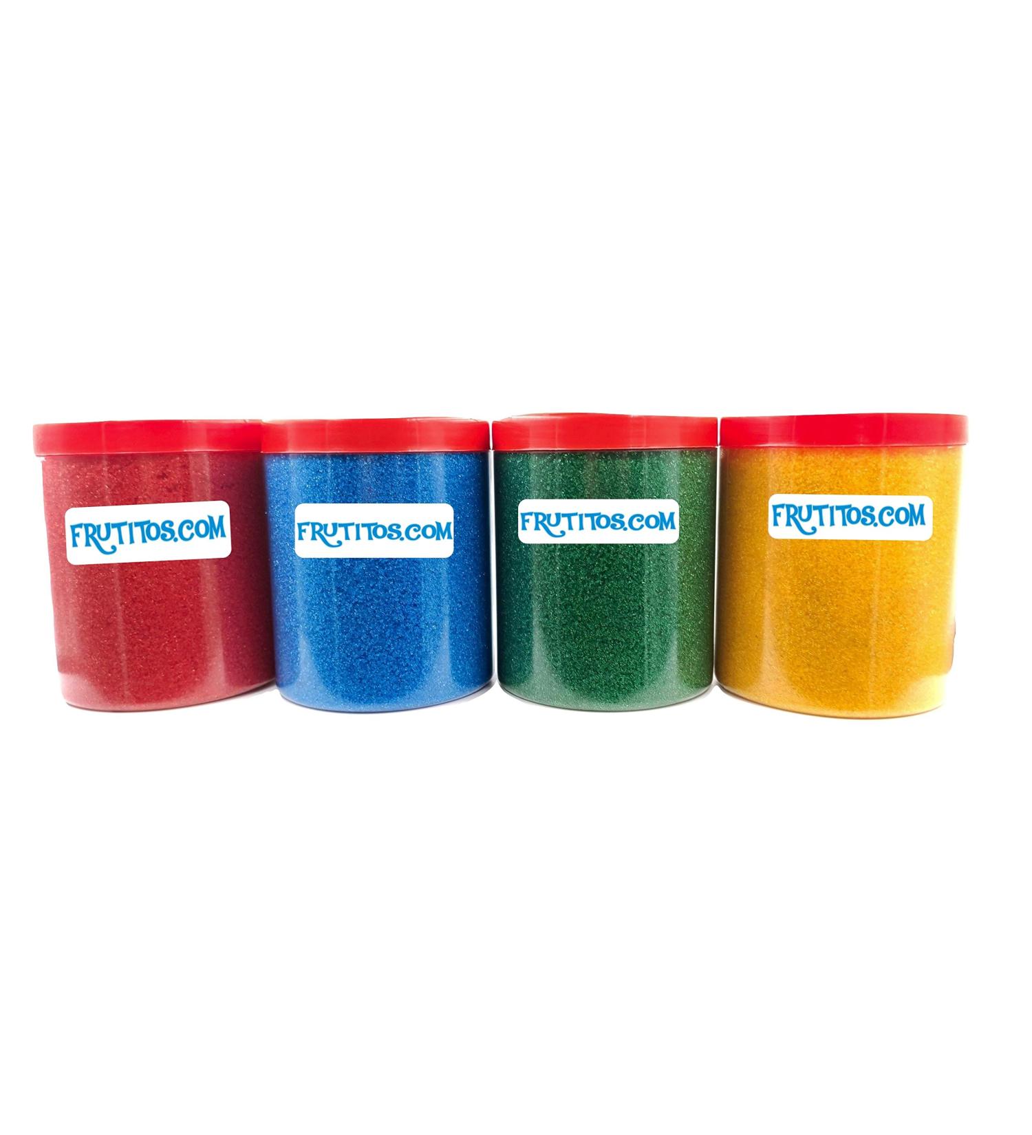FRUTITOSCOM - Sugar for popcorn - Pack 4 colors - (4 x 500 g) - Buy Online on GoSupps.com