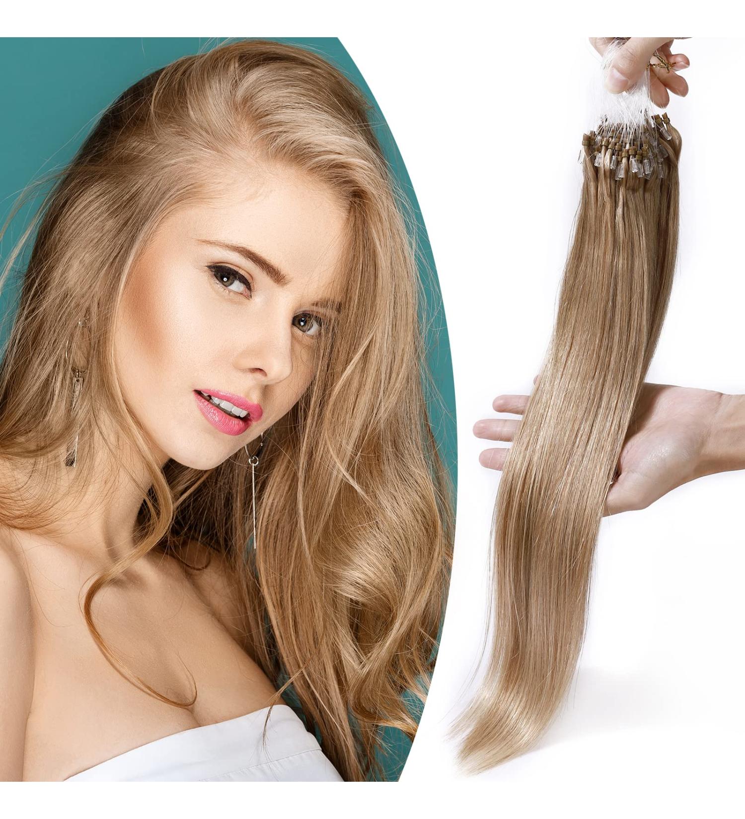 SEGO Microring Hair Extensions - 50g Remy Human Hair 40cm 50 Strands Honeyblond#27 - International Shipping Available - Buy Online on GoSupps.com
