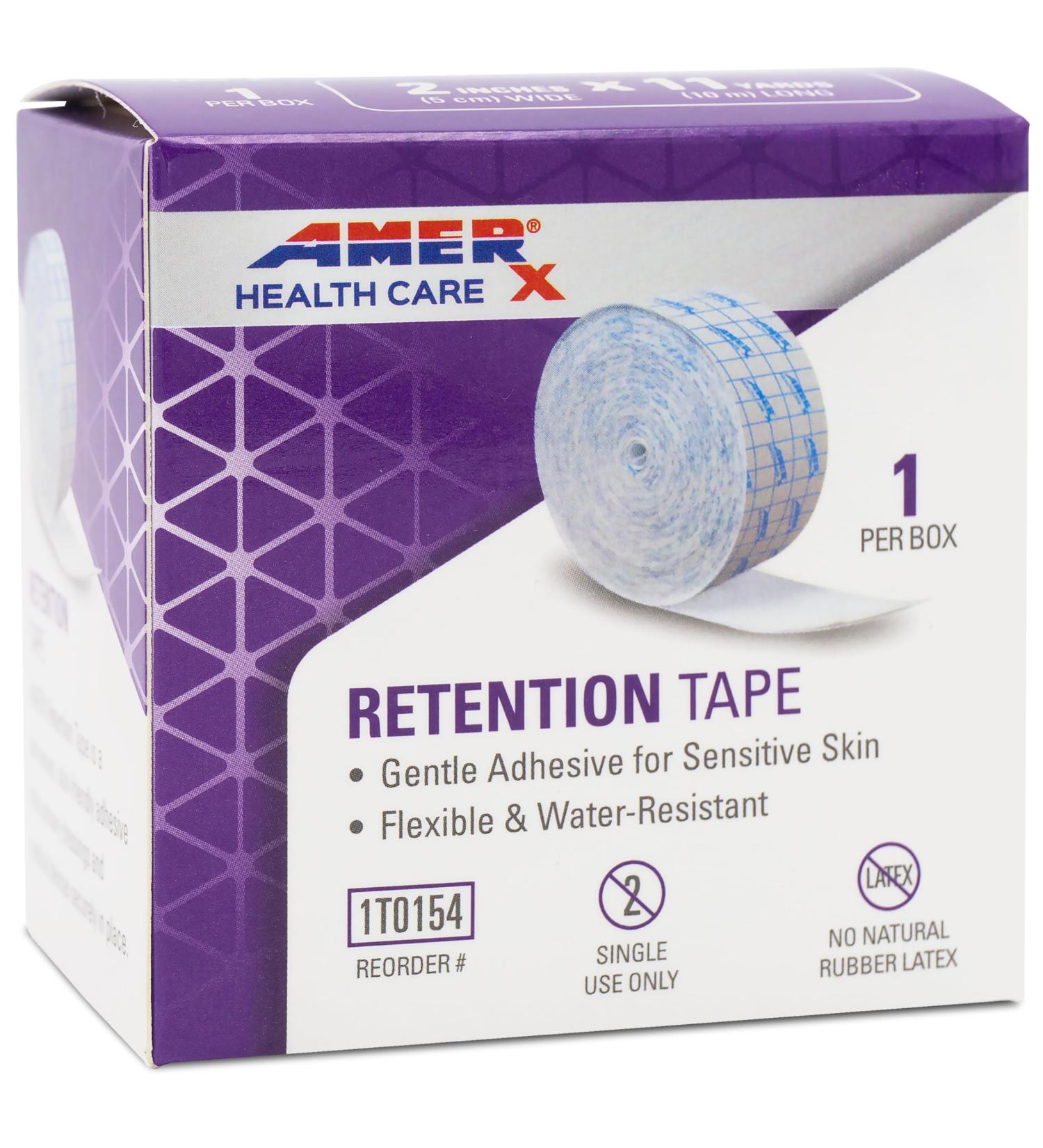 AMERX Retention Tape - Secure Primary Wound Dressings Catheters & Feeding Tubes | Gentle Adhesive Dressing for Sensitive Skin - International Shipping Available - Buy Online on GoSupps.com