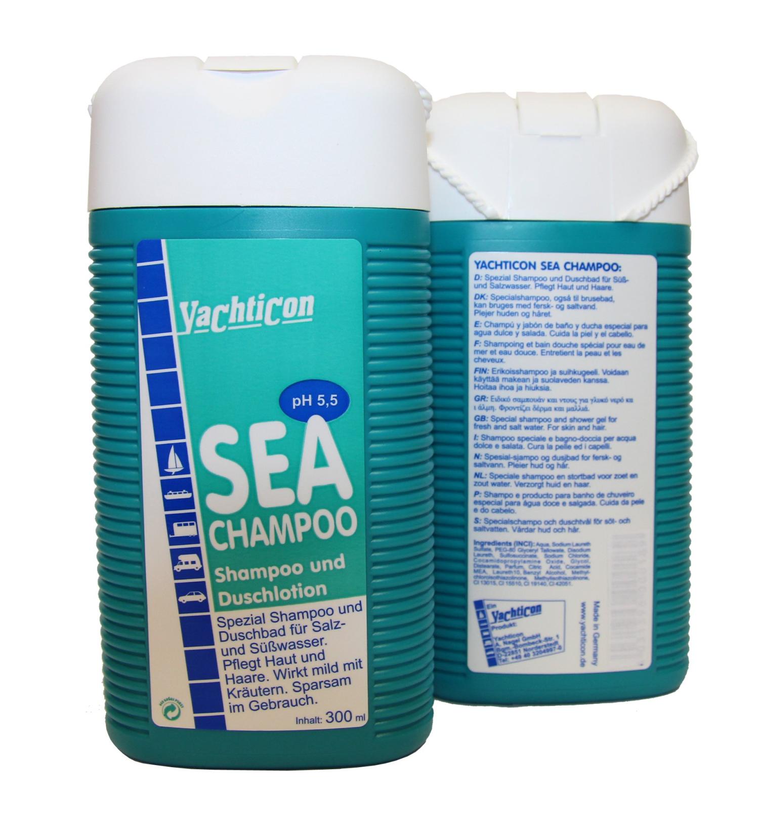 YACHTICON Sea Champo Shampoo/Sea Water Soap 2 Pack - 2 x 300ml Bottles - - Buy Online on GoSupps.com
