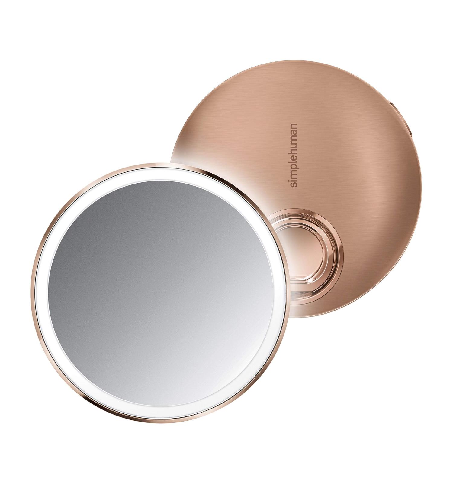 simplehuman ST3031 10cm Sensor Mirror Compact - Rose Gold Stainless Steel with Case - Buy Online on GoSupps.com