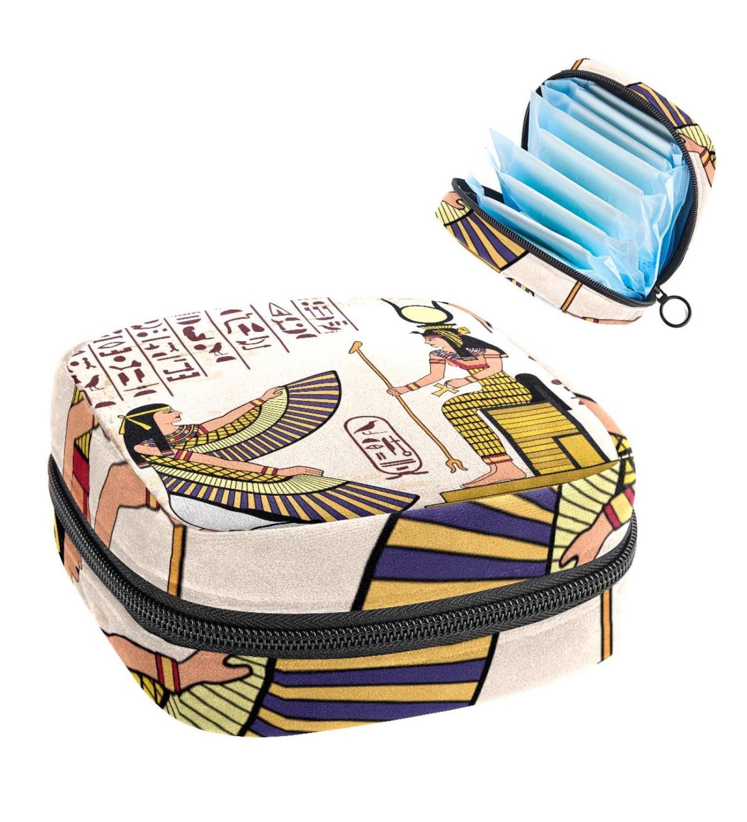 GIAPB Period Bag - Egyptian Tribal Art Color2827 | Sanitary Napkin Storage & Travel Makeup Pouch - Buy Online on GoSupps.com