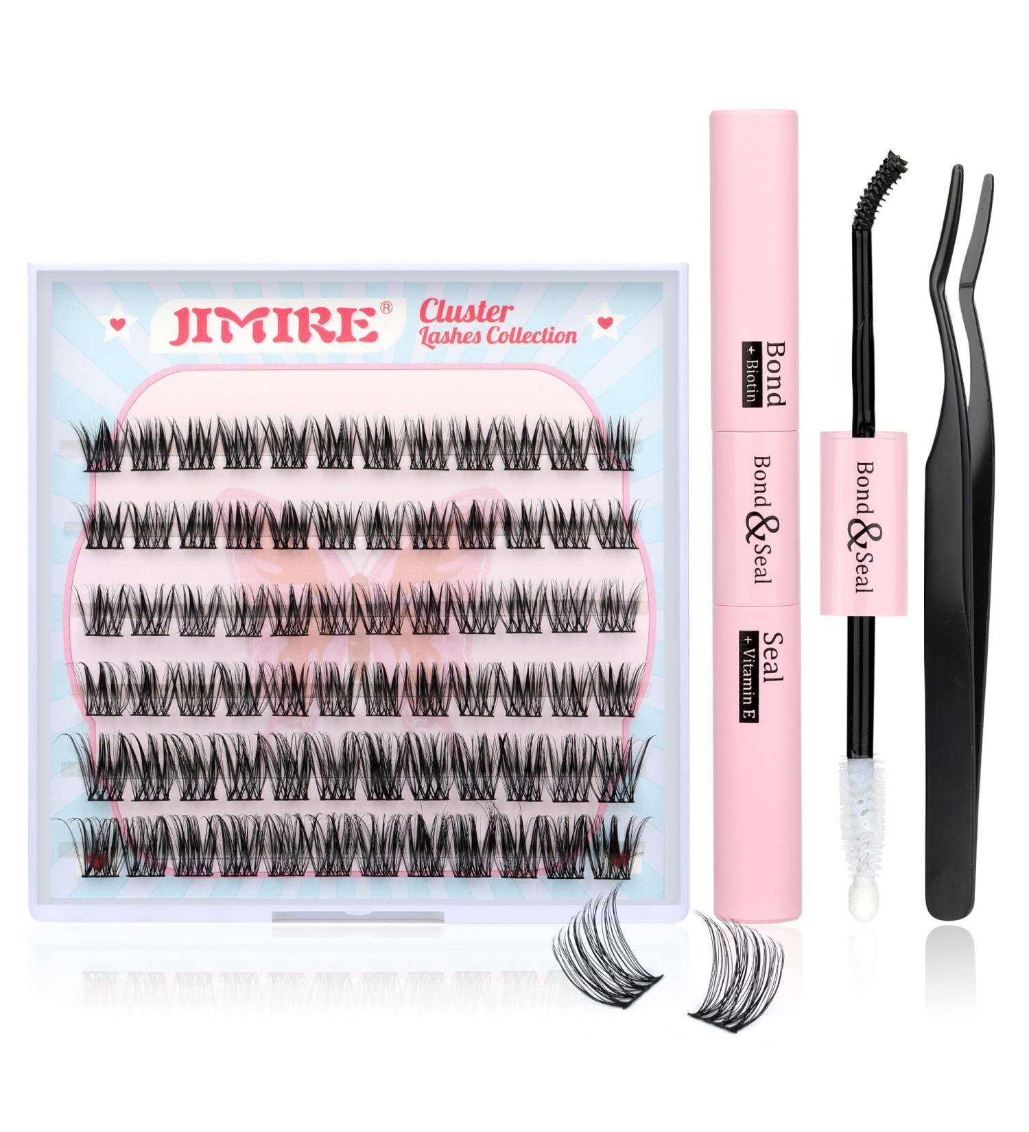 JIMIRE Lash Clusters Eyelash Extension Kit - 72pcs D Curl Wispy Individual Lashes - 10-12-14MM Mixed Length - Natural Look DIY at Home - Buy Online on GoSupps.com