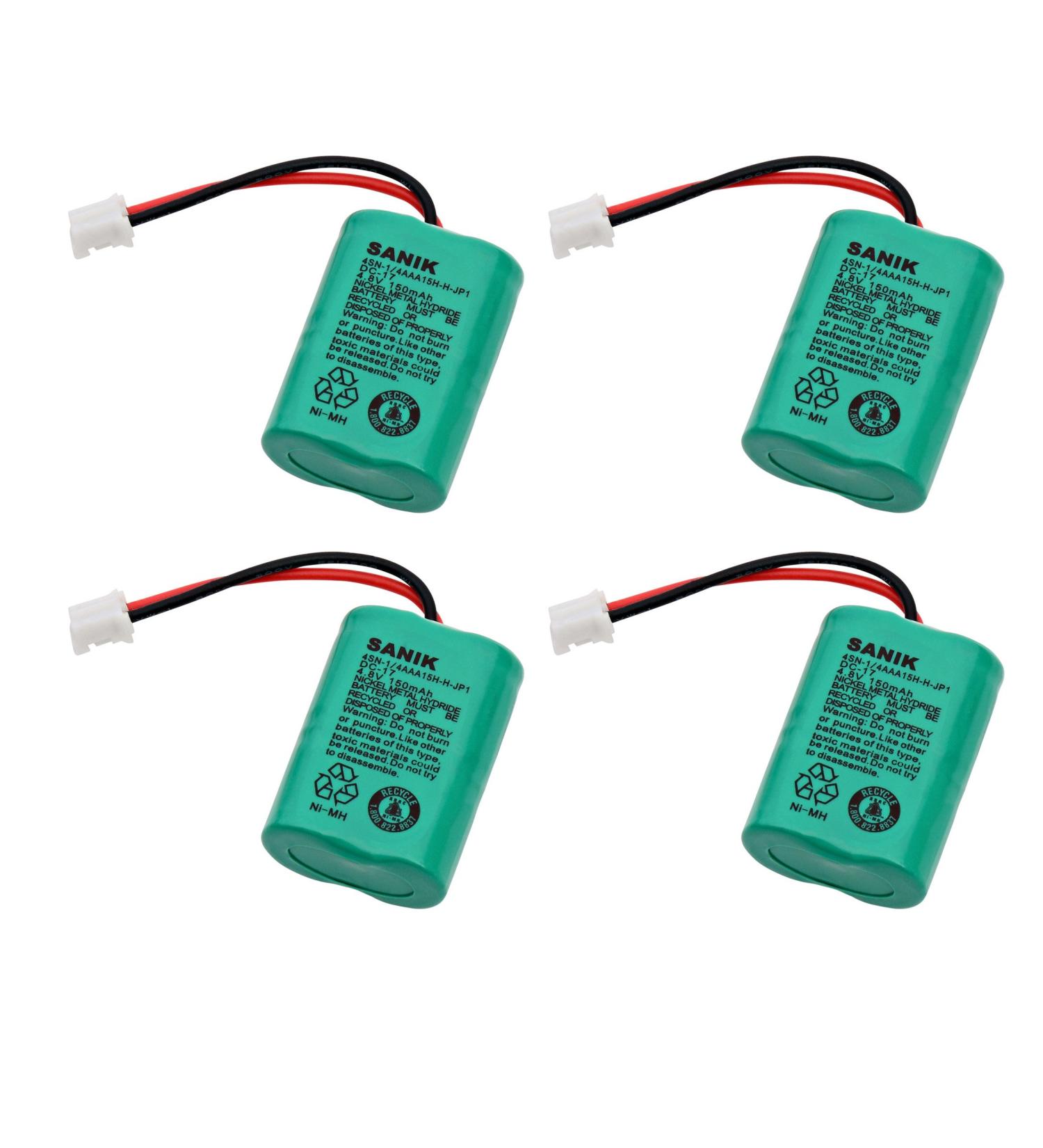 Synergy Digital Replacement Batteries Compatible with Dantona 4SN-1/4AAA15H-H-JP1 Replacement (Ni-MH 4.8V 150 mAh) combo-pack includes: 4 x DC-17 Batteries