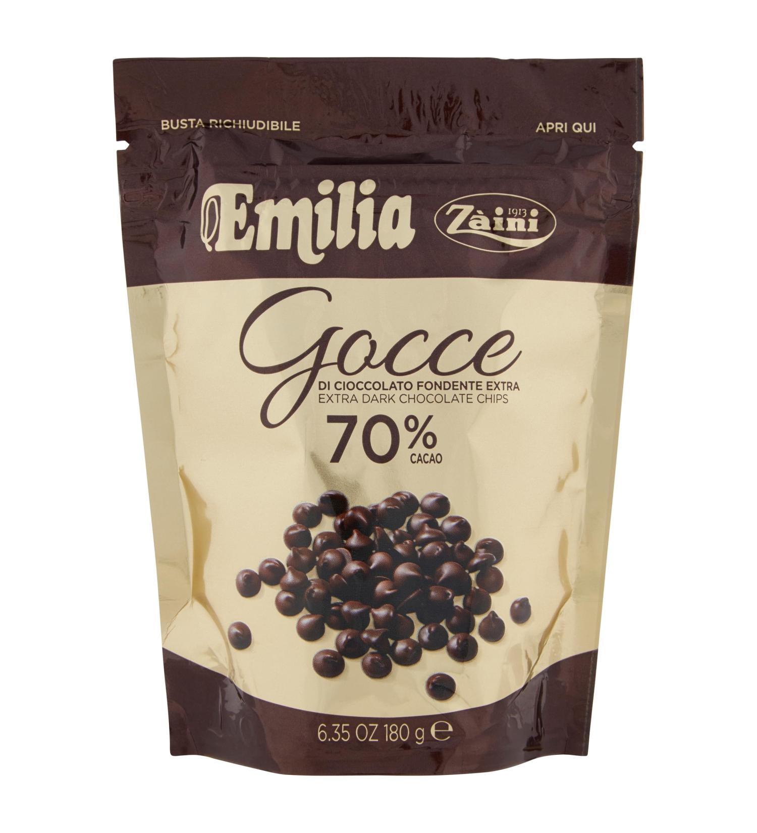 Zaini Zaini drops dark chocolate extra 70% cocoa Emilia 180g X 2