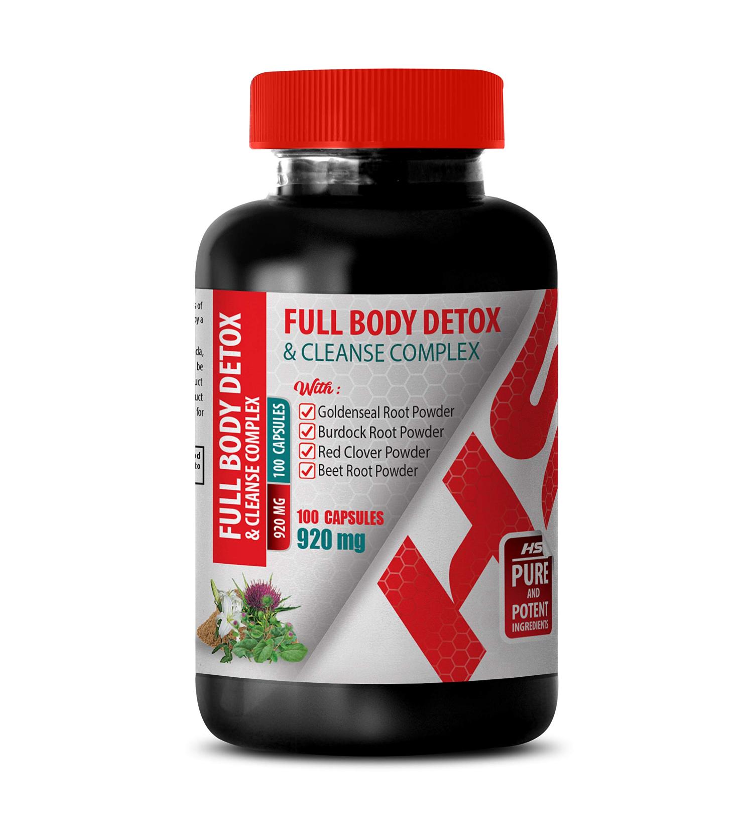 Body Cleanse Detox for Men - 920 MG Full Body Detox Complex with Milk Thistle Extract - Alcohol Free 100 Capsules - Buy Online on GoSupps.com
