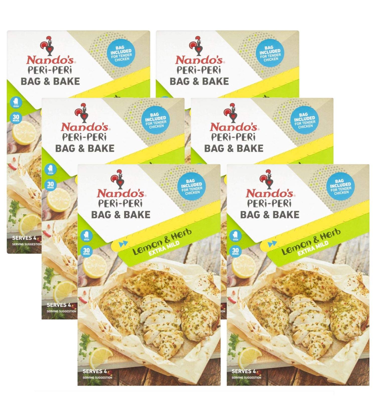 Nando's Nando's Bake & Bag Lemon & Herbs 20g (Pack of 6)
