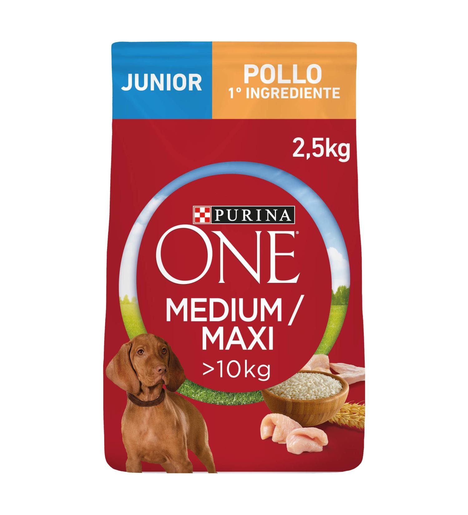 Purina One Medium/Maxi 10 kg Dog Food 4 Bags of 2.5 kg each - Buy Online on GoSupps.com