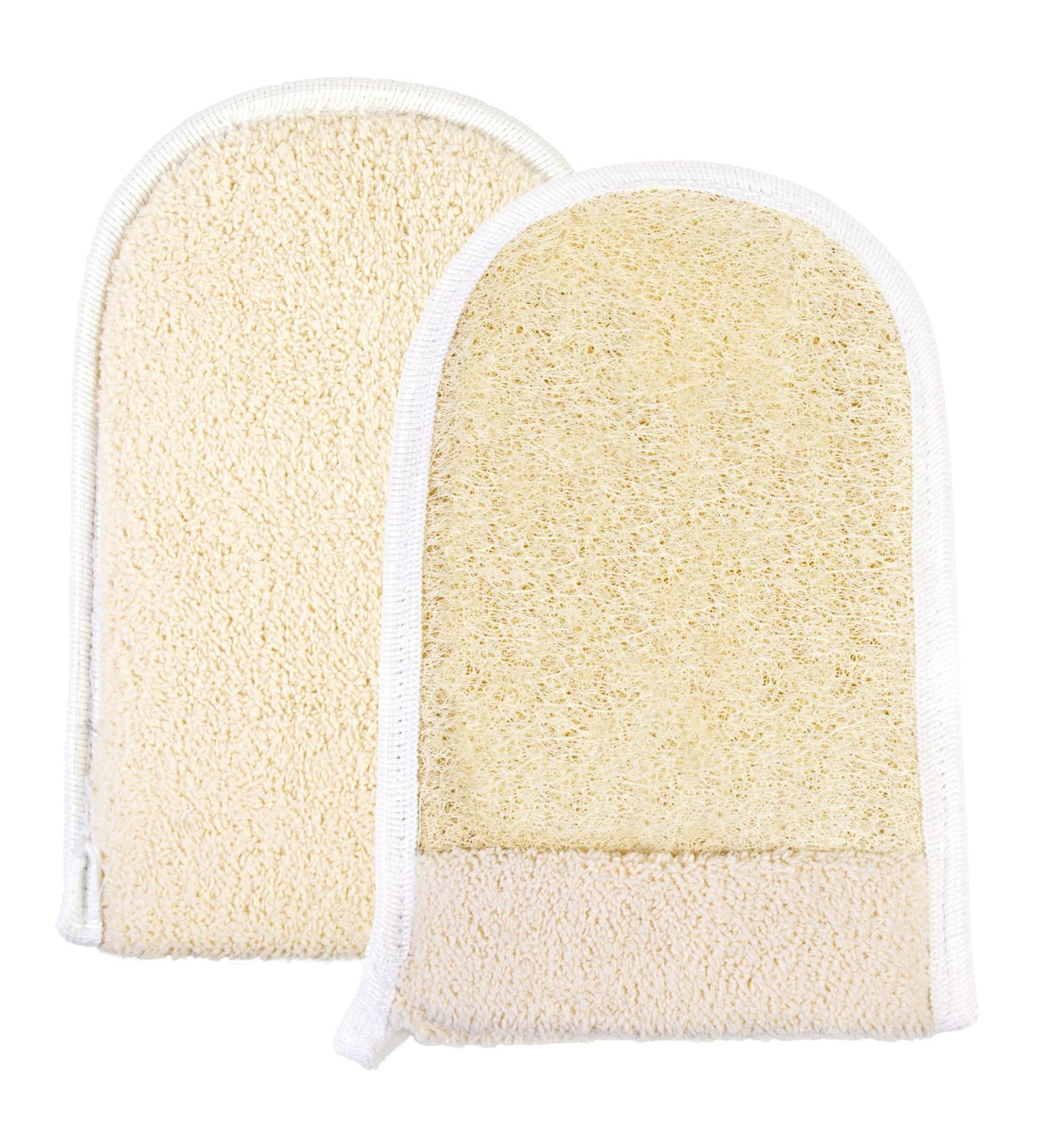 Jairestone Dual-Sided Exfoliating Body Scrubbing Loofah Sponge for Men & Women - Turkish Shower Loufa - Deep Exfoliator Bath Glove Pad - Improves Skin Texture - Buy Online on GoSupps.com