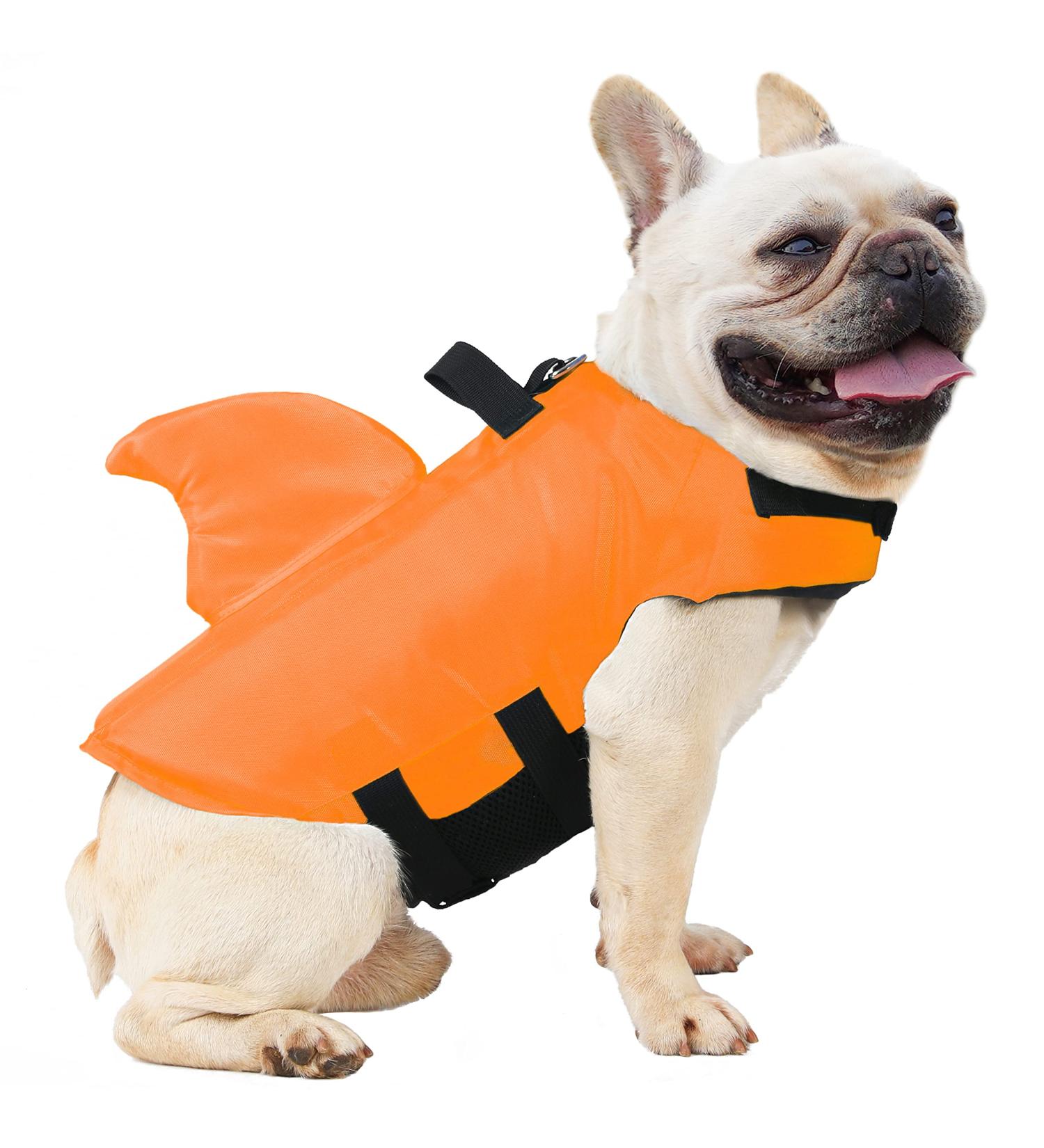 Fonlam Life Jacket for Dogs - Dog Swimming Vest for Small & Medium Breeds | Orange Lifeguard Vest for Pool Safety - Buy Online on GoSupps.com