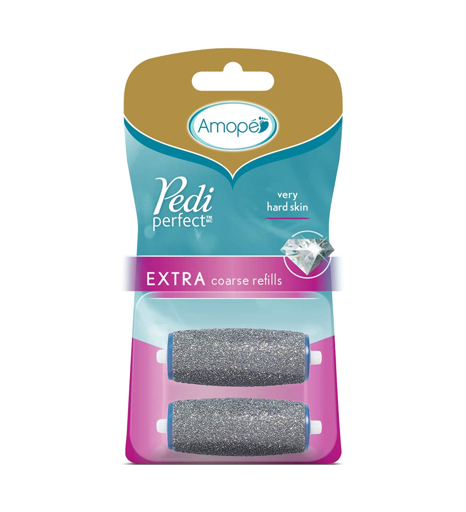 Amope Pedi Perfect Extra Coarse Rollers - 2 Count | Foot File Refills for Hard & Dead Skin - Buy Online on GoSupps.com
