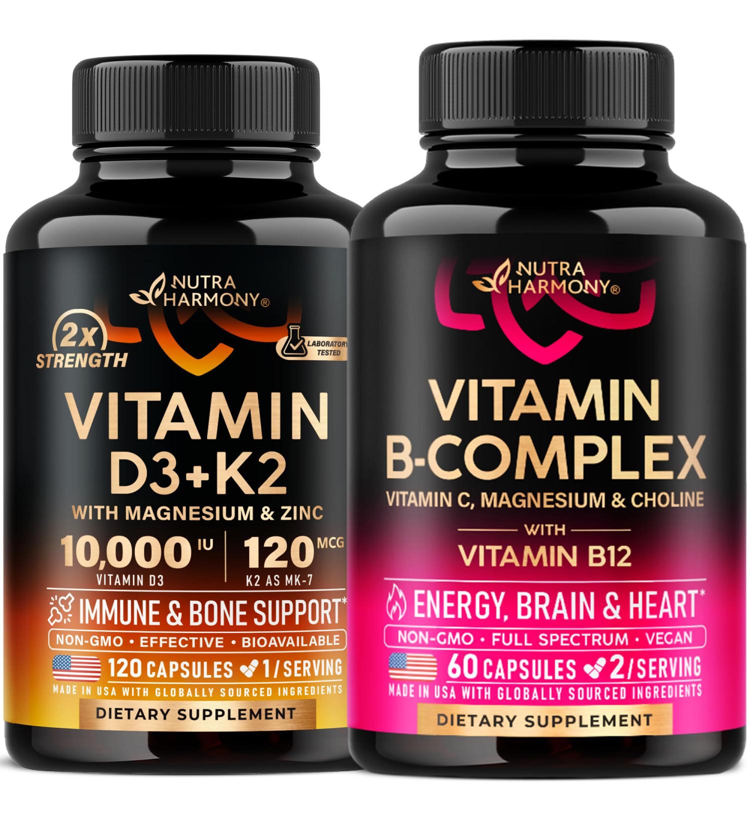 NUTRAHARMONY Vitamin B Complex & D3 K2 Capsules