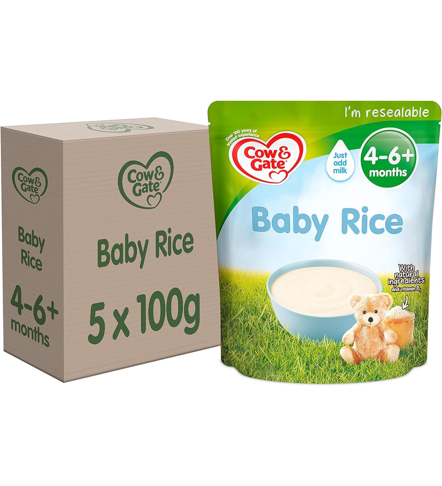 Cow & Gate Baby Rice Cereal 4-6+ Months  100 g Pack of 5 - Buy Online on GoSupps.com