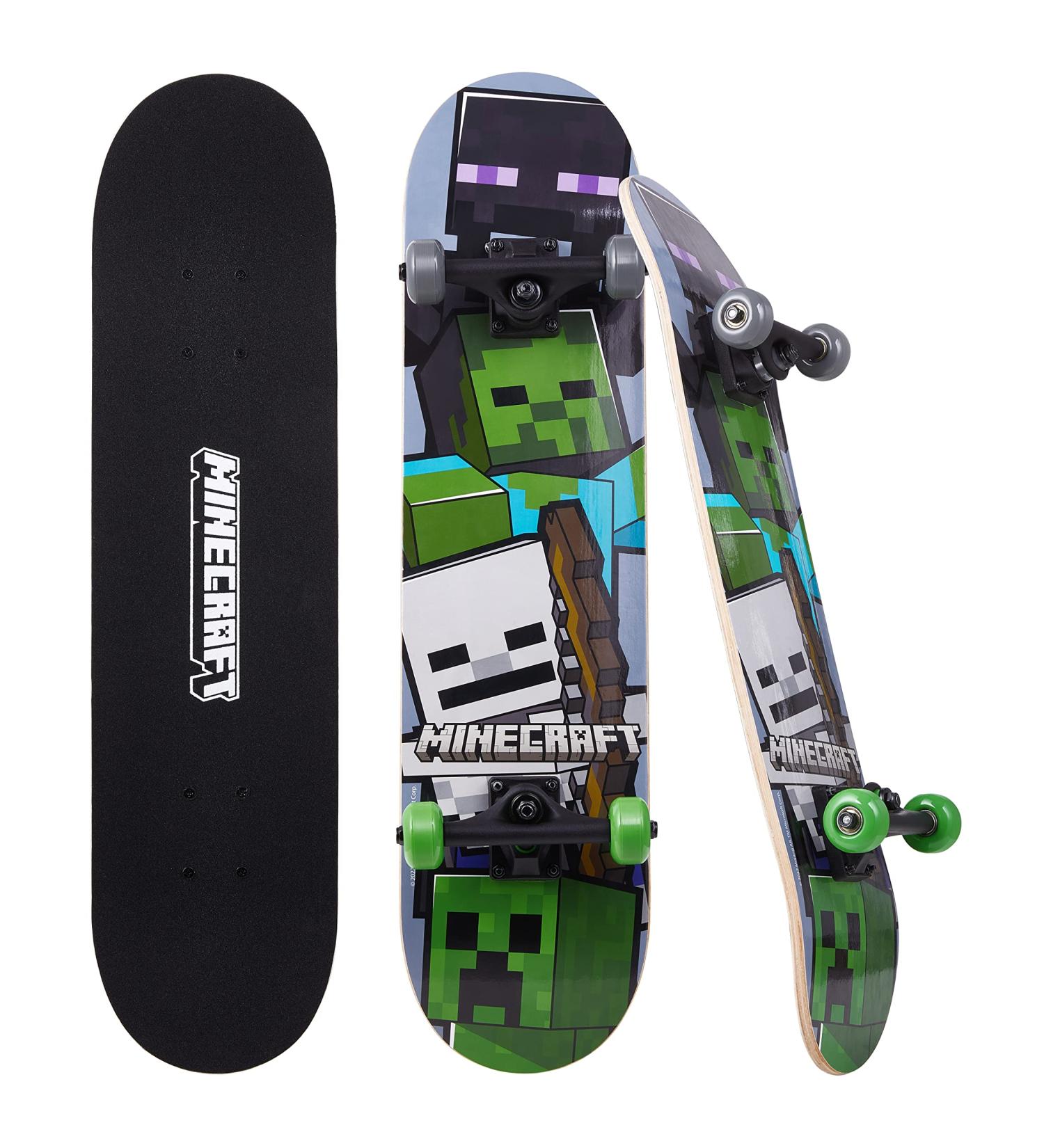 Minecraft 31 Skateboard - 9-Ply Maple Deck for Cruising, Carving, Tricks, and Downhill Mob - Buy Online on GoSupps.com