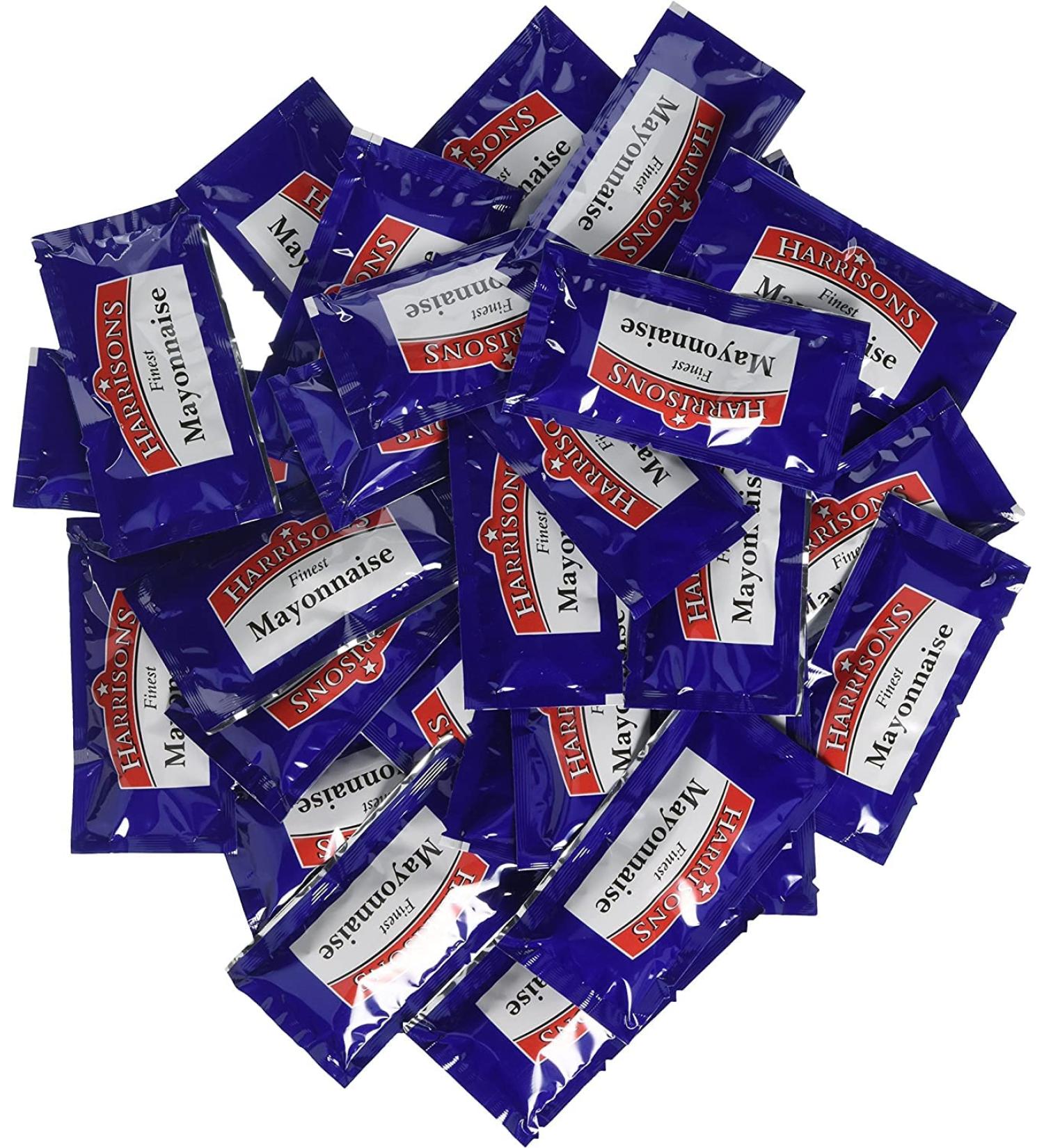 Harrisons Mayonnaise Sachet - 50 Mayo Sachet- Delicious Sauce - No Artificial Color or Flavor Made in UK