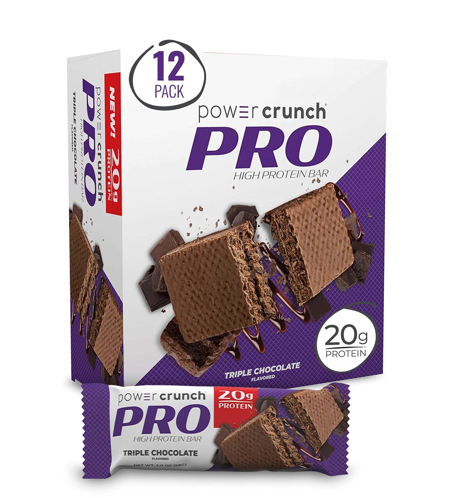 BNRG Power Crunch Triple Chocolate Protein Energy Bars - 12 Pack (2.0 oz Each) | High-Protein Snacks - Buy Online on GoSupps.com