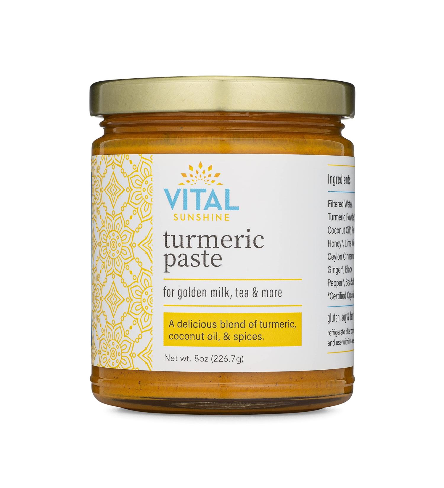 Organic Vital Sunshine Turmeric Paste - Turmeric Curcumin with Black Pepper for Inflammation, Digestion & Joint Mobility - 42 Servings - Buy Online on GoSupps.com