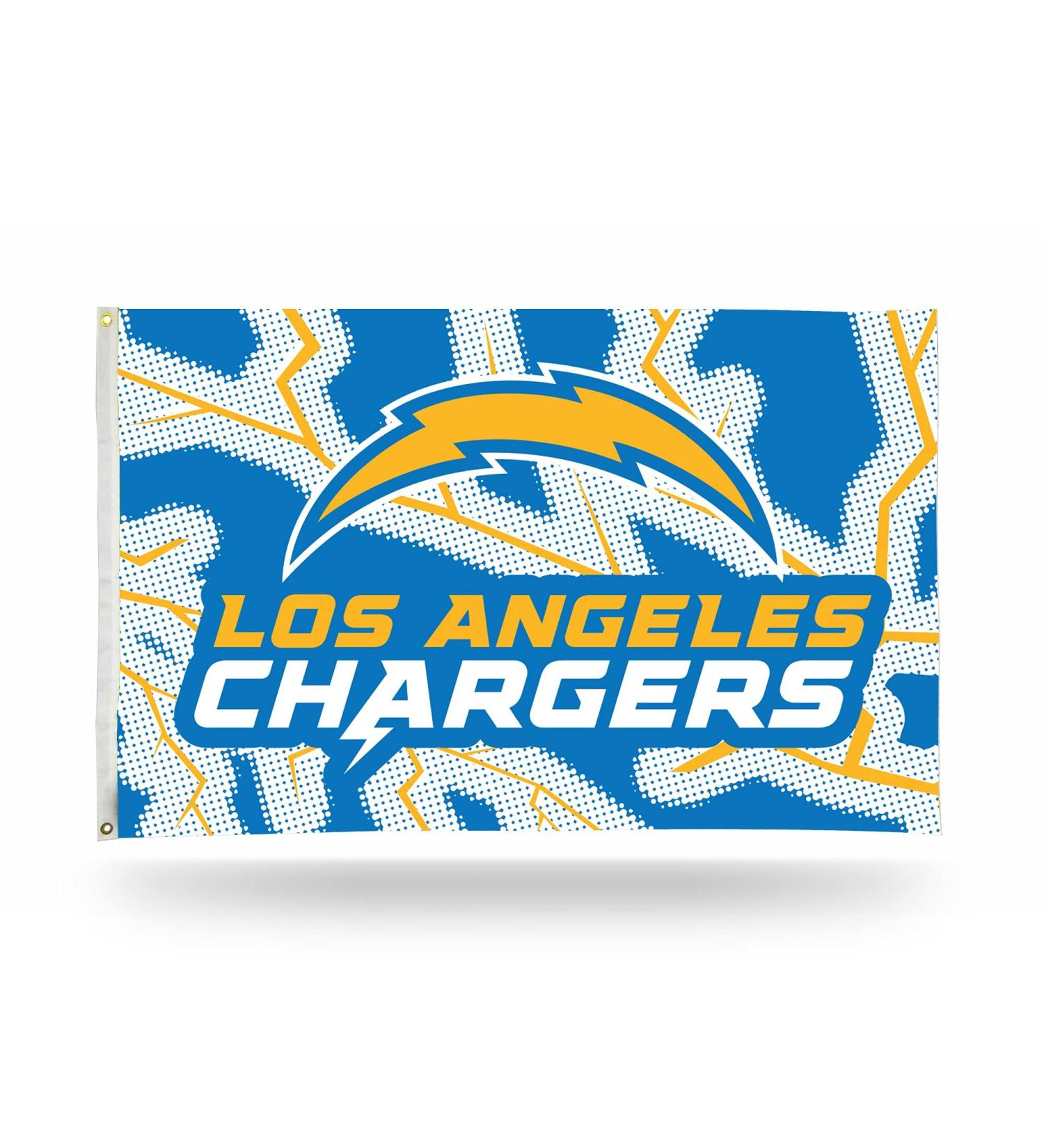 Rico Industries NFL Los Angeles Chargers 3-Foot by 5-Foot Single Sided Banner Flag with Grommets
