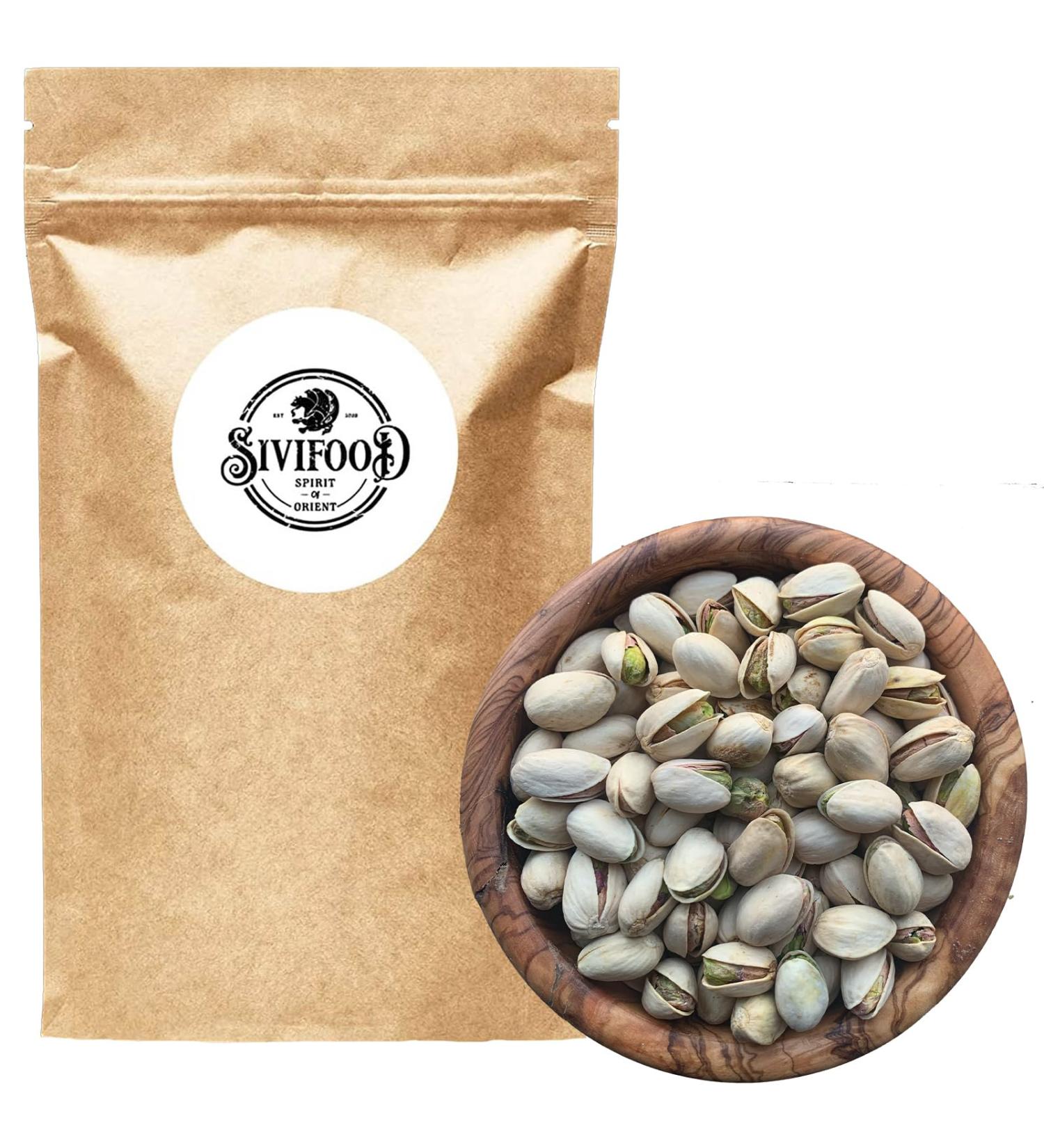 SIVIFOOD Pistachios in shell natural - raw pistachio kernels unroasted unsalted untreated premium quality natural nuts large pack raw pistachios (500g) - Buy Online on GoSupps.com