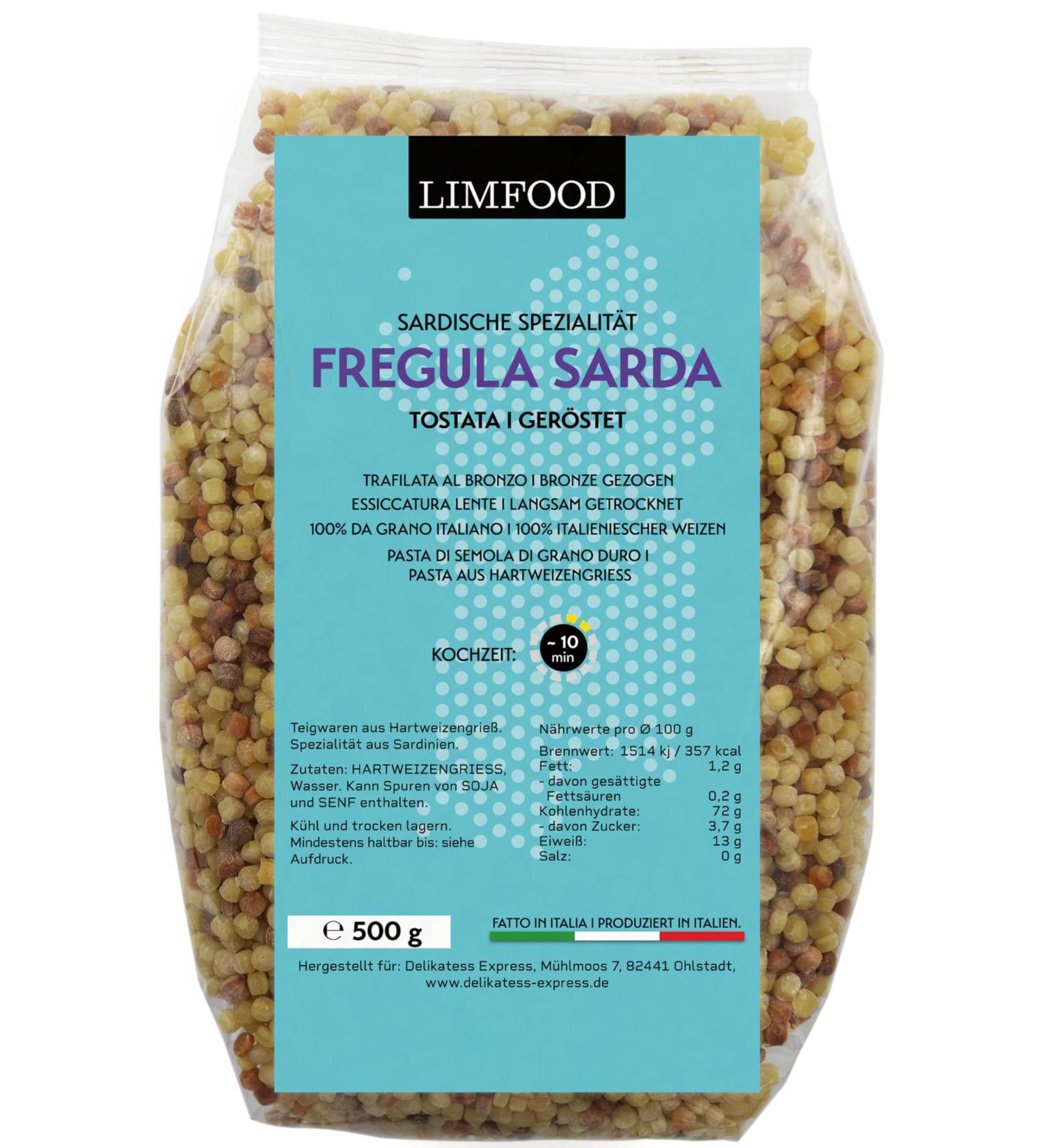Buy 500g Fregola Sarda Pasta | Authentic Roasted Sardinian Kugel Pasta - Trafilata al Bronzo - Buy Online on GoSupps.com