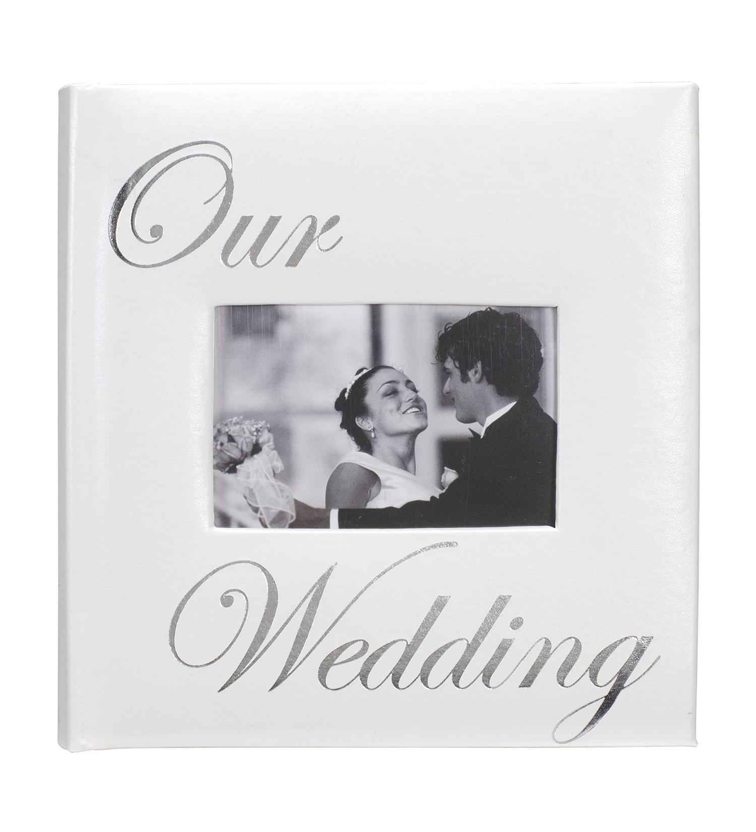 Our Wedding Album by Malden - Holds 160 Photos 4x6 - White and Silver - Buy Online on GoSupps.com