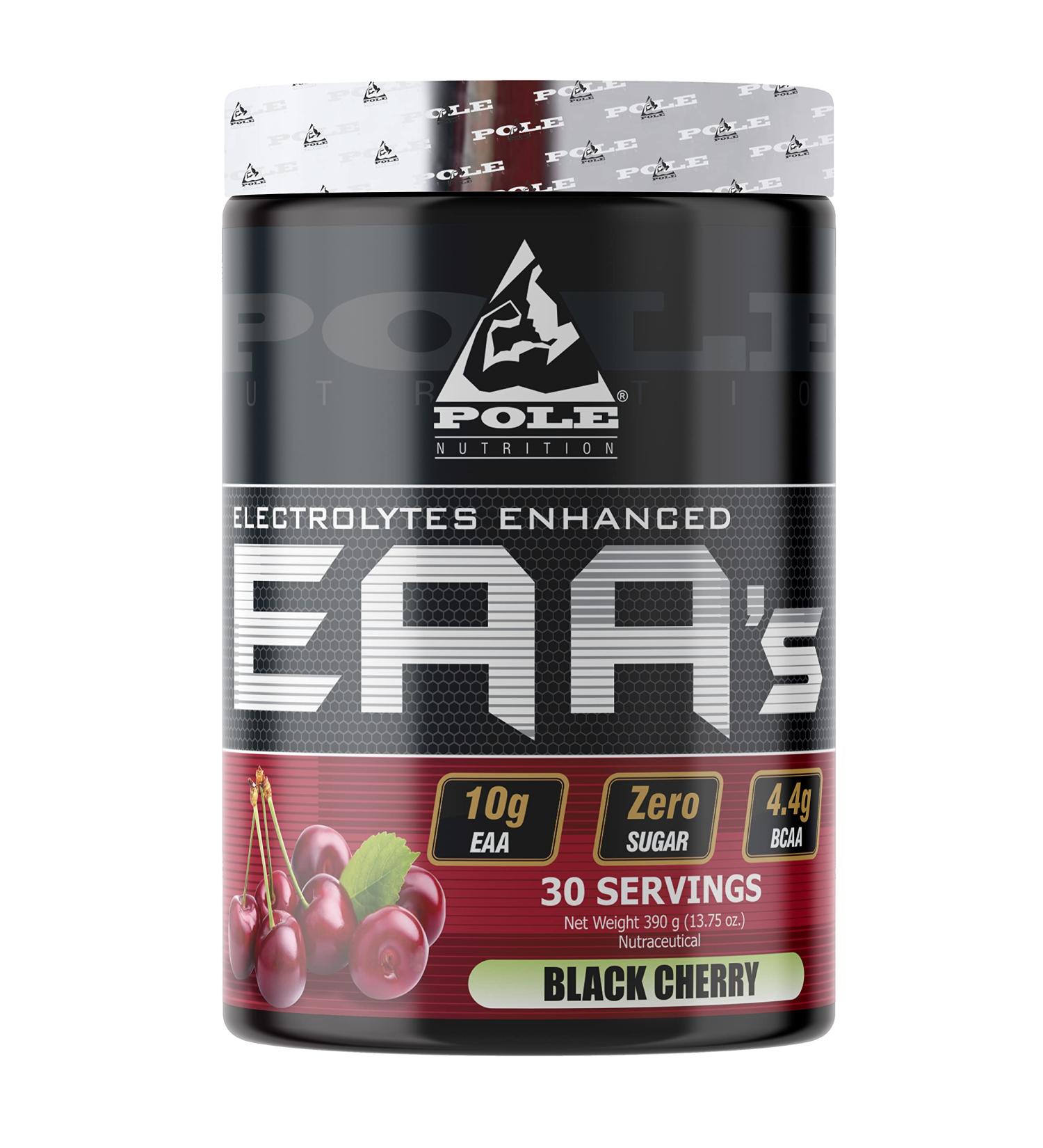 EAA Electrolytes Enhanced Black Cherry | Zero Sugar Flavoured | 390g - 30 Servings for Optimal Hydration - Buy Online on GoSupps.com
