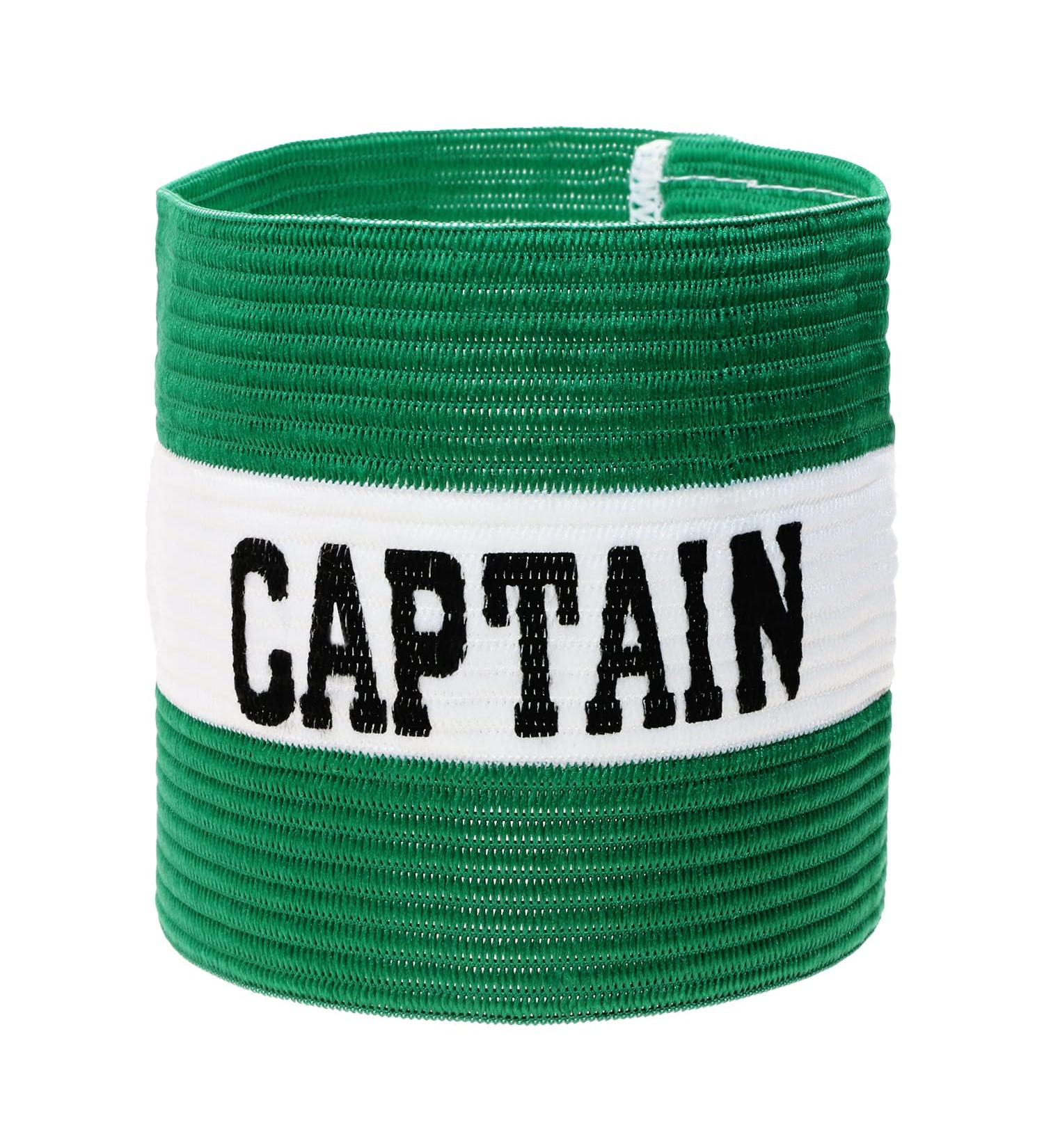 Adjustable Captain Armband | Green & White | 9x30CM | for Soccer Basketball Volleyball | School Team Competition - Buy Online on GoSupps.com