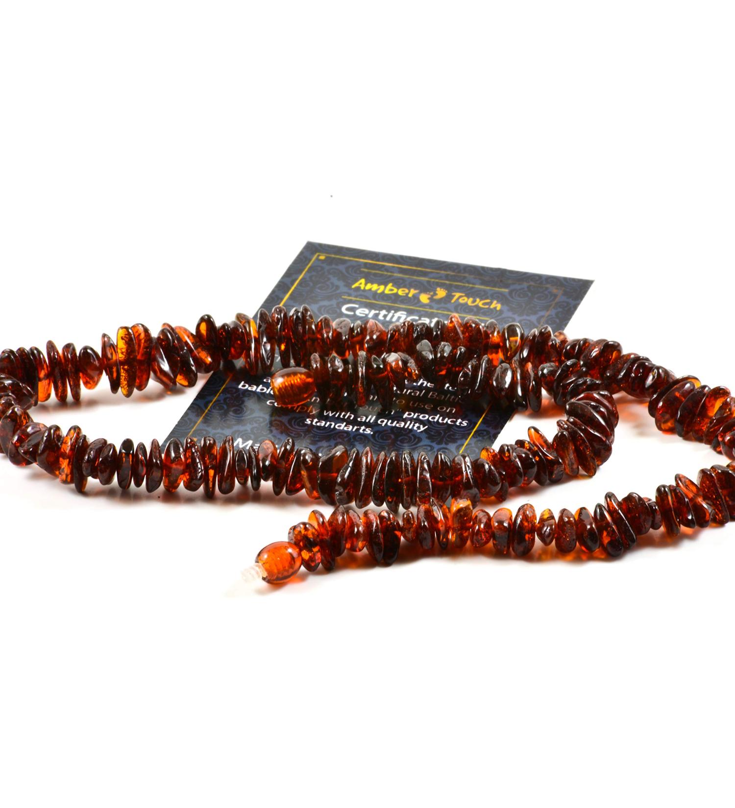 Baltic Amber Necklace for Adults - Pain Relief for Headache, Migraine, Sinus, Arthritis, Carpal Tunnel - 18 Inch (Cognac) - Buy Online on GoSupps.com