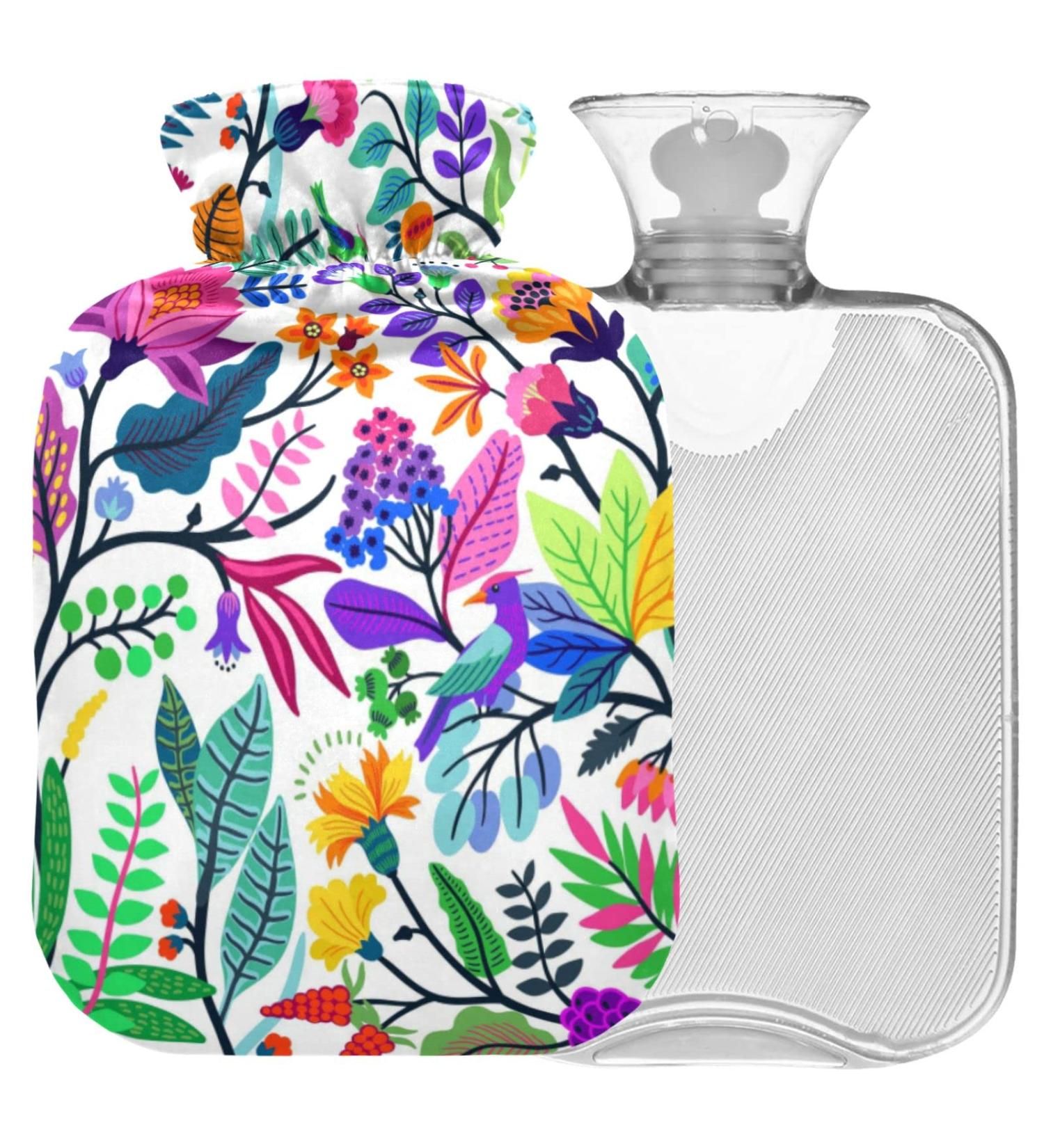 Buy NAANLE 1L Tribal Flowers Hot Water Bottle | Transparent Heat Therapy for Back Pain Relief & Hand/Foot Warmer - Buy Online on GoSupps.com