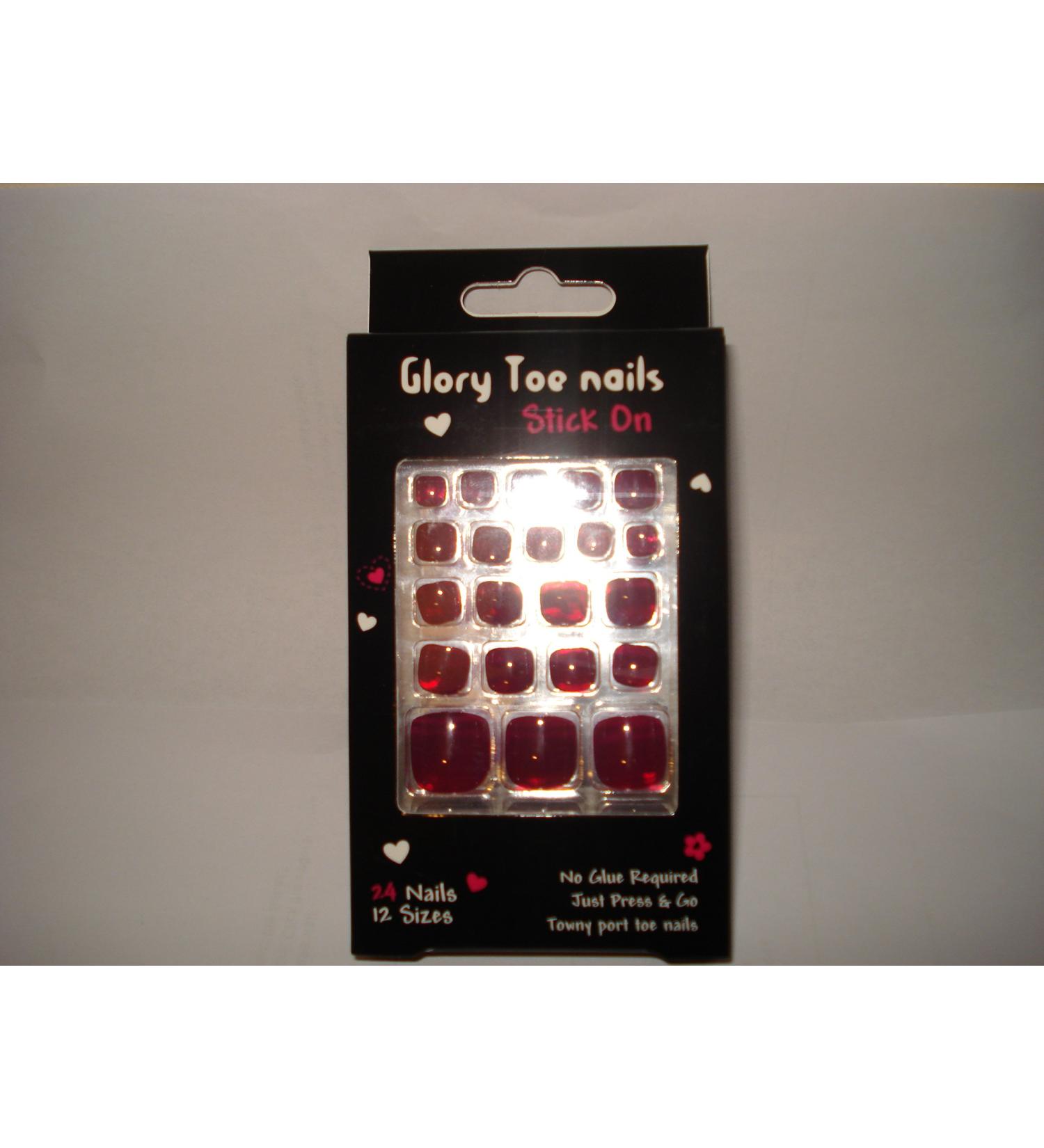 24 TOE NAILS TOWNY PORT TOE NAILS STICK ON NO GLUE REQUIRED