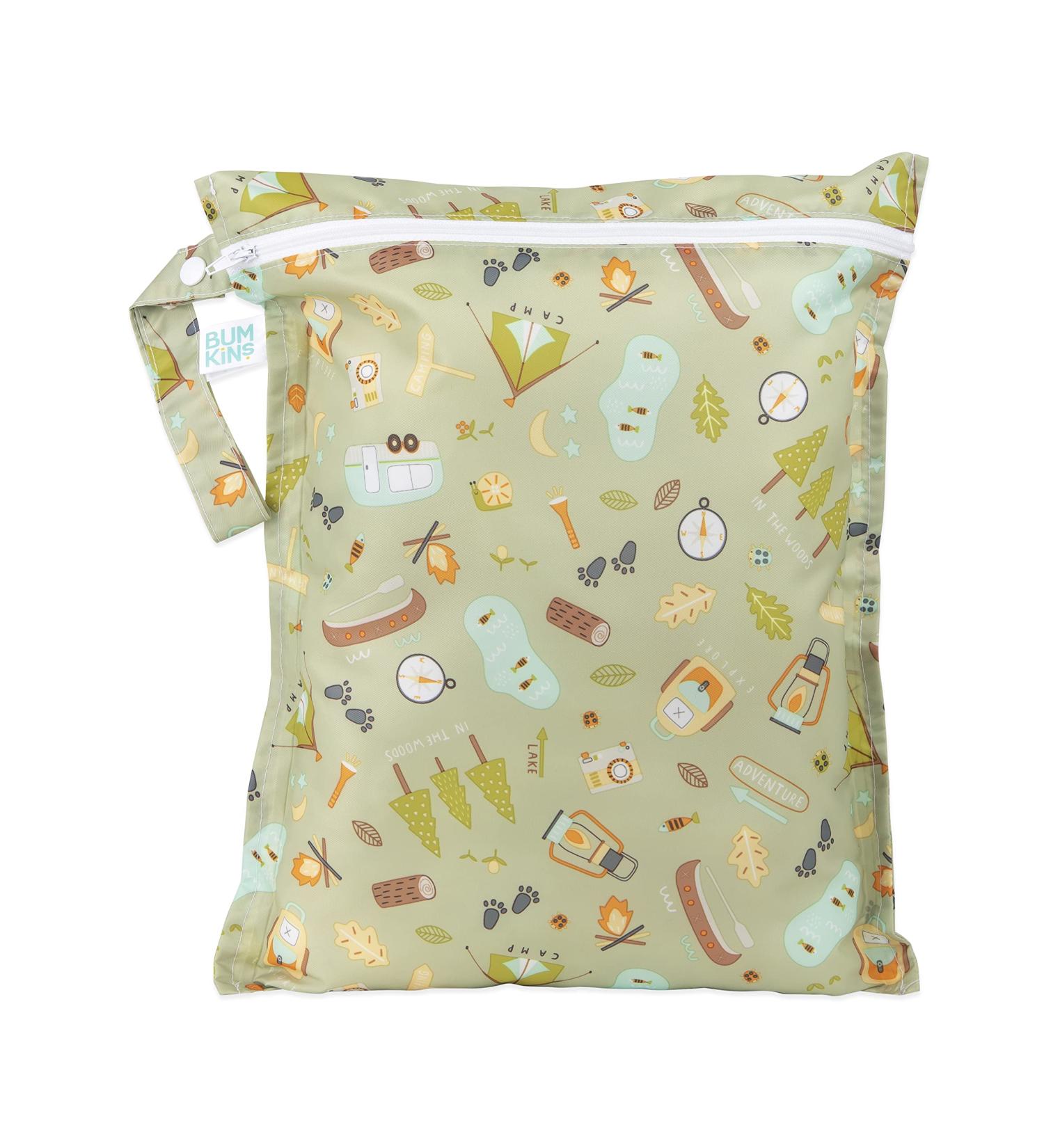 Bumkins Waterproof Wet Bag 12x14 - Washable & Reusable for Travel, Beach, Pool, Stroller - Ideal for Diapers, Gym Clothes, Swimsuits & Toiletries - Camp Gear - Buy Online on GoSupps.com