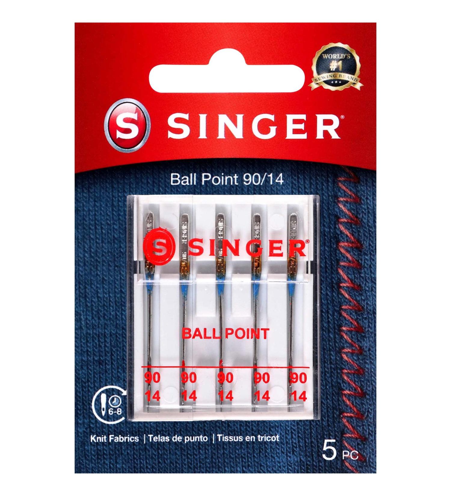 SINGER Ball Point Sewing Machine Needles Size 90/14 - Pack of 5 - Buy Online on GoSupps.com