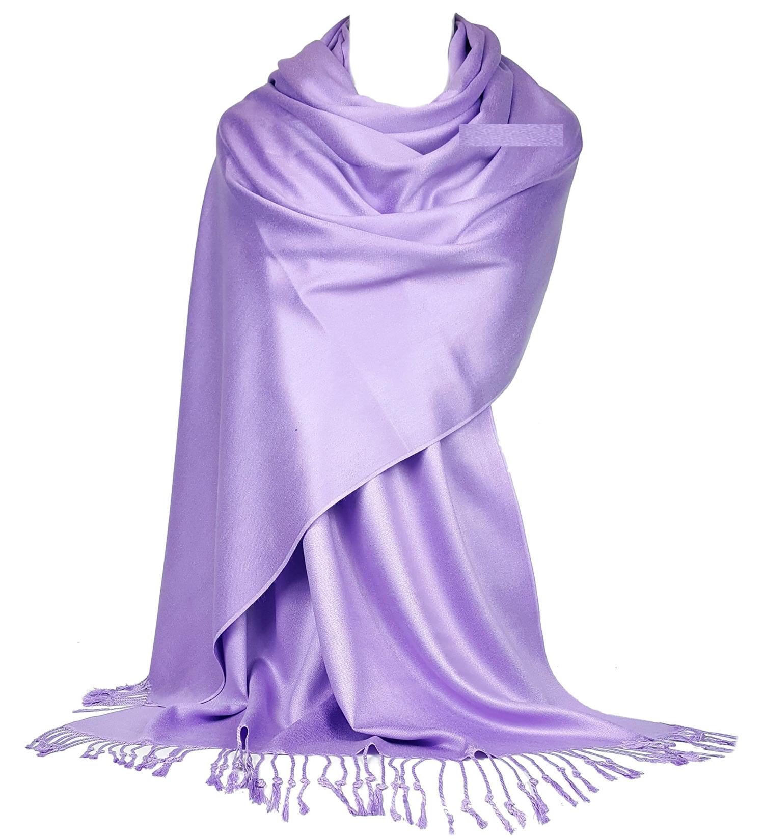 GFM Smooth Shiny Surface Pashmina Style Scarf - Lilac | L9 Collection - Buy Online on GoSupps.com