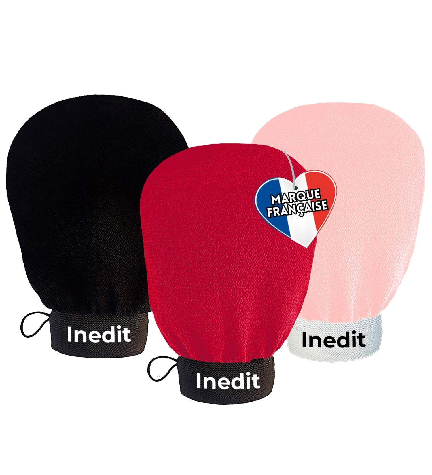 Gant Exfoliant Kessa - Gant De Crin - Gants Gommage Corps Et Visage - Nettoie Et Purifie En Profondeur Les Cellules Mortes avec ou sans Savon Noir (Noir/Rouge/Rose-clair standard) - Buy Online on GoSupps.com