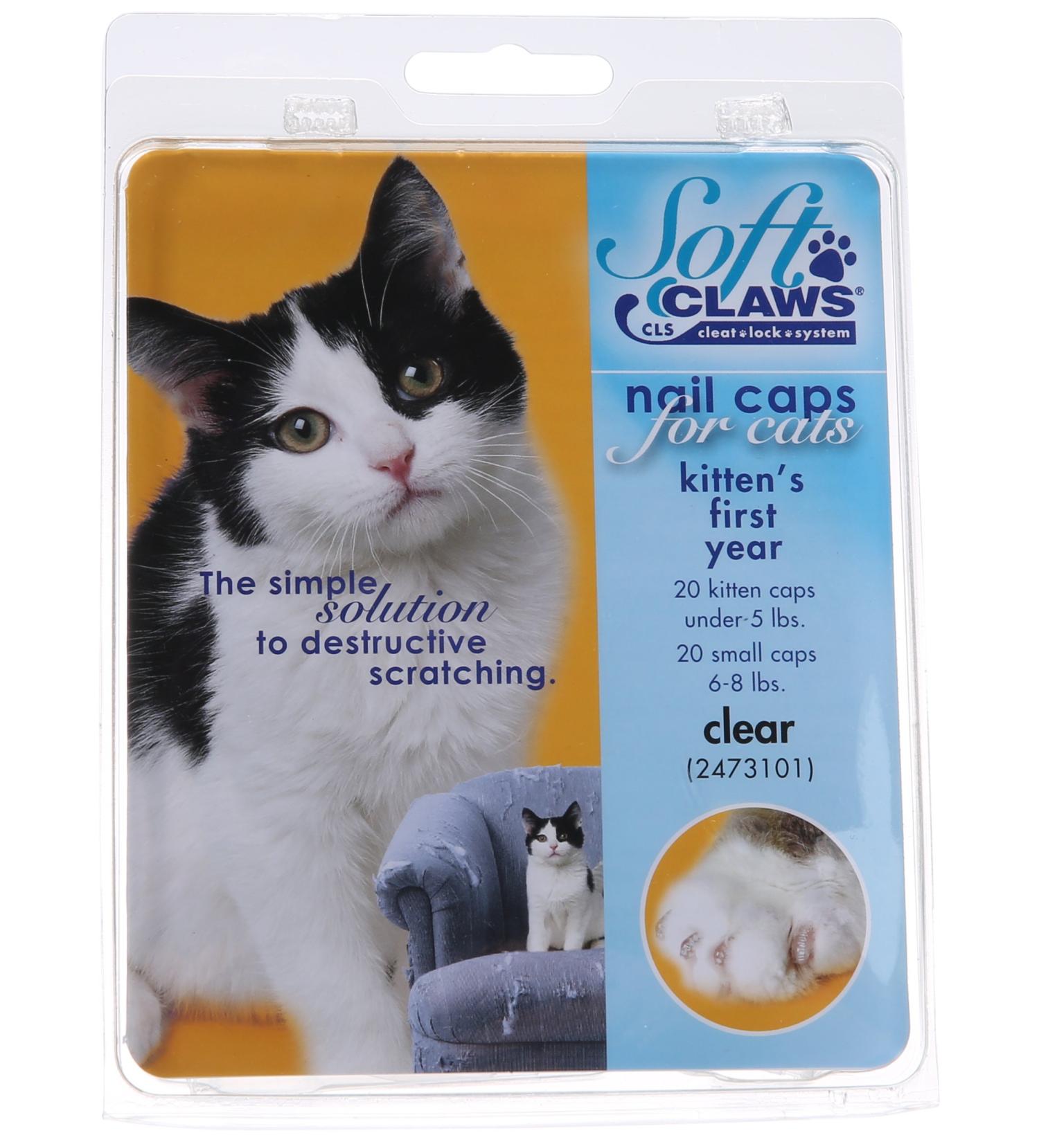 Feline Soft Claws Nail Caps Kitten Clear