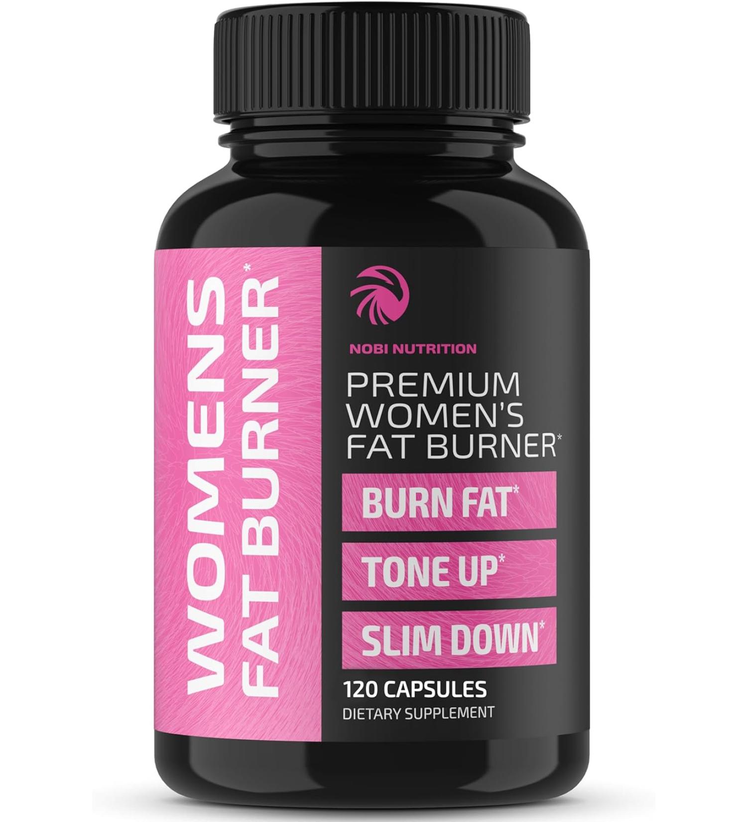 Nobi Nutrition Premium Fat Burner for Women - 120 Capsules | Boost Metabolism & Energy - Buy Online on GoSupps.com