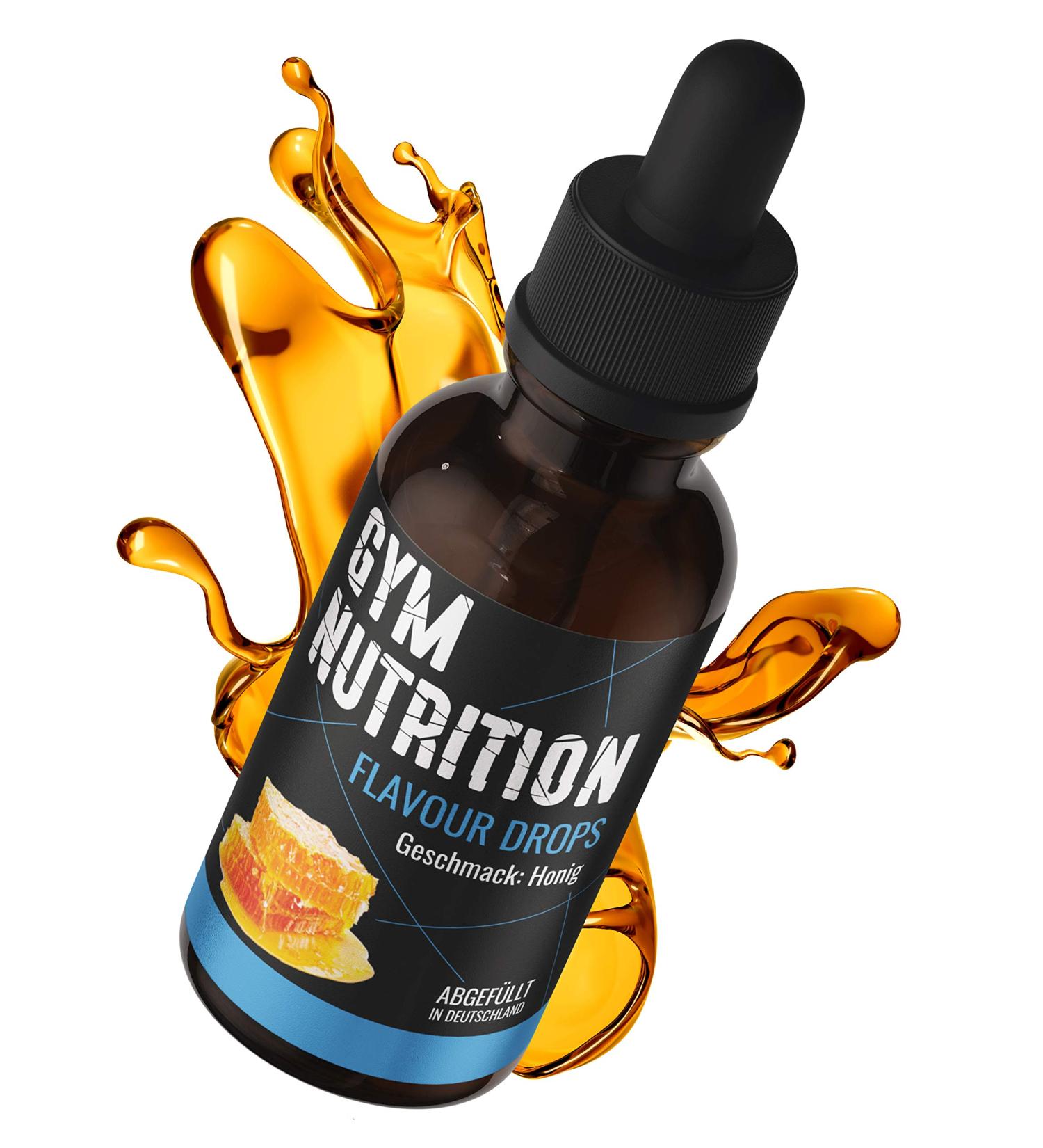 Flavour Drops Without Calories - 50ml Great Taste for Quark Yoghurt & More | Made in Germany Honey Flavoured - Dosing Pipette Included - Buy Online on GoSupps.com