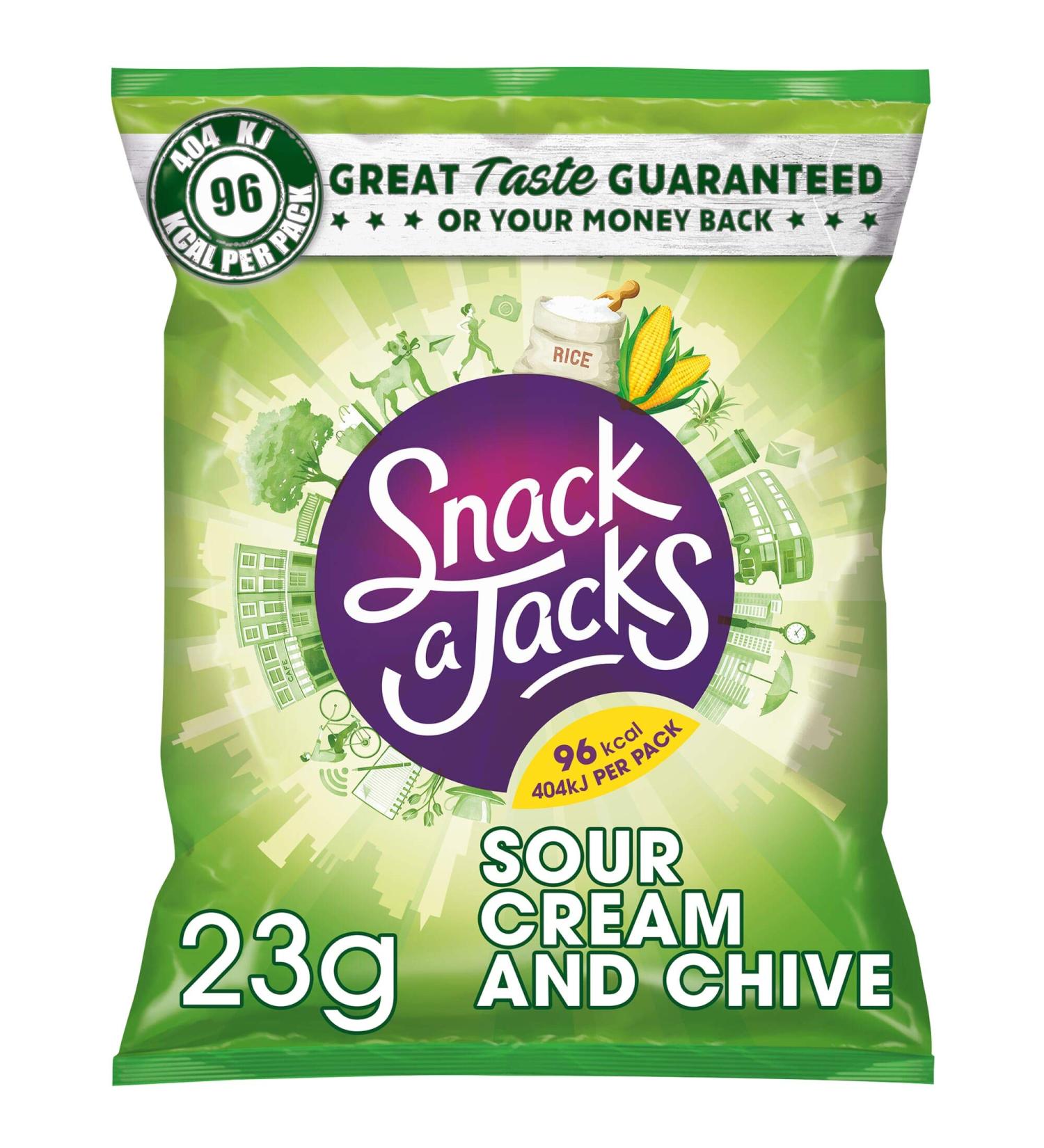 Snack A Jacks Sour Cream & Chive Snacks - 24x23g