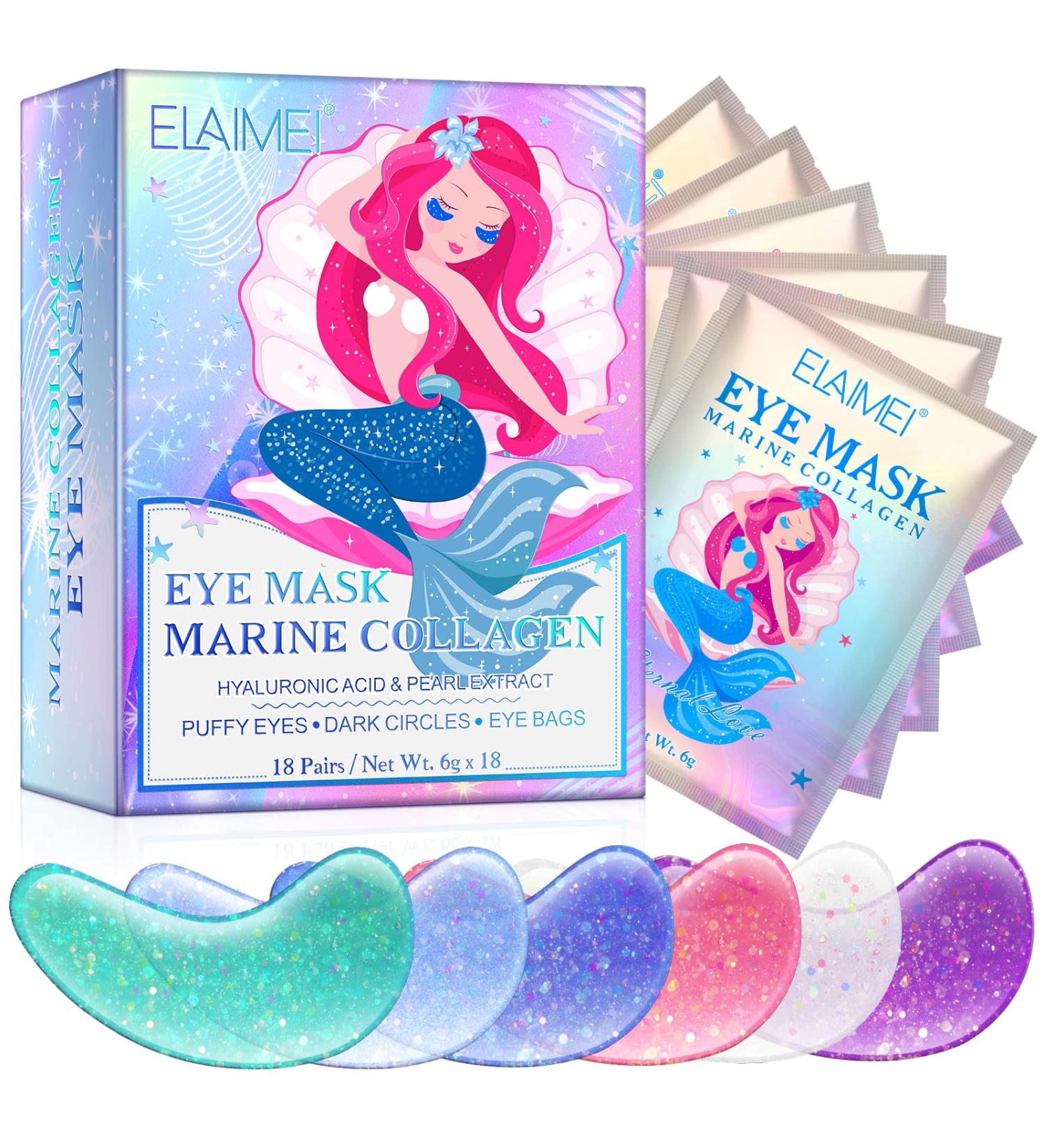 ZBQIEX Marine Collagen Eye Masks - 18 Pairs | Dark Circles & Puffiness Treatment, Anti-Wrinkle Eye Pads for Fine Lines & Bags - Moisturizing & Collagen Boosting - Buy Online on GoSupps.com