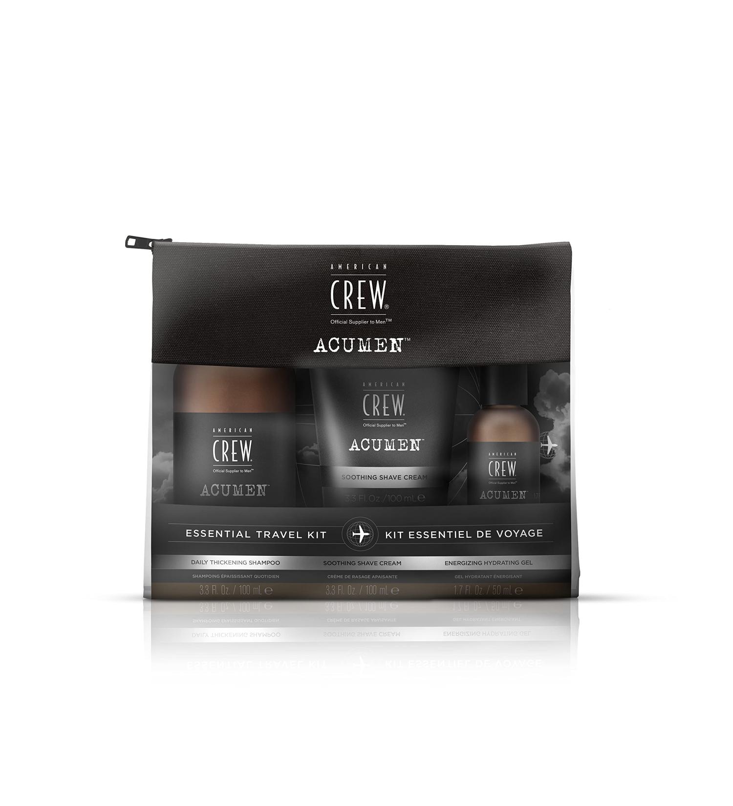 Buy American Crew Men's Moisturizing Gel & Essential Travel Kit - Shampoo Shave Cream & Gel | International Shipping - Buy Online on GoSupps.com